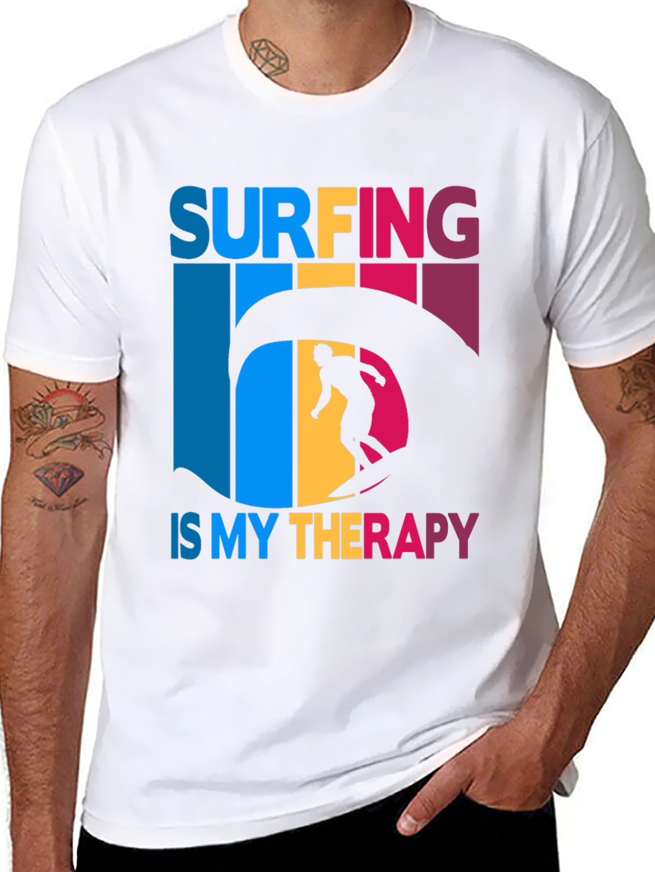 Surfing is My Therapy Graphic Tee