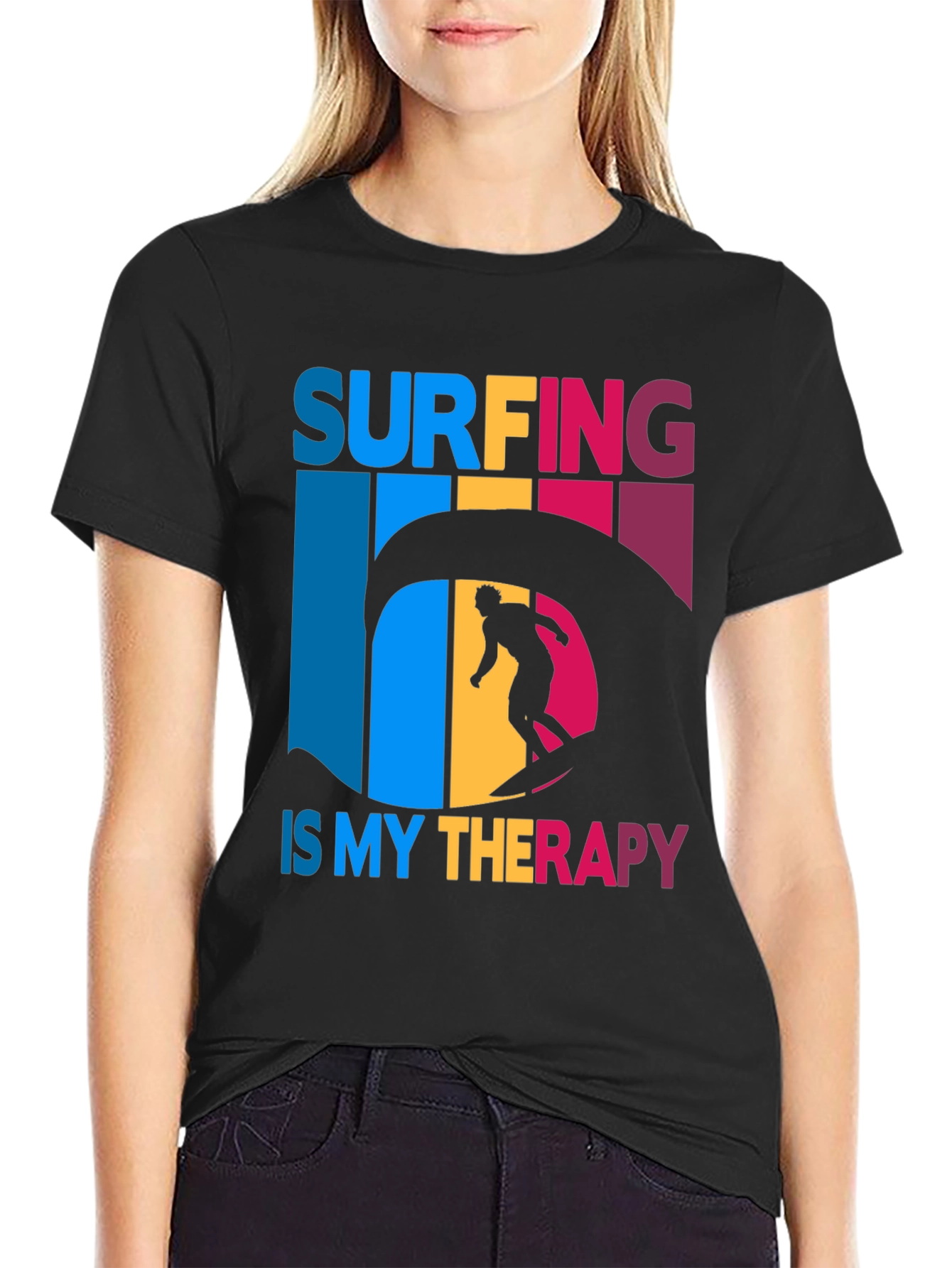 Surfing is My Therapy Graphic Tee
