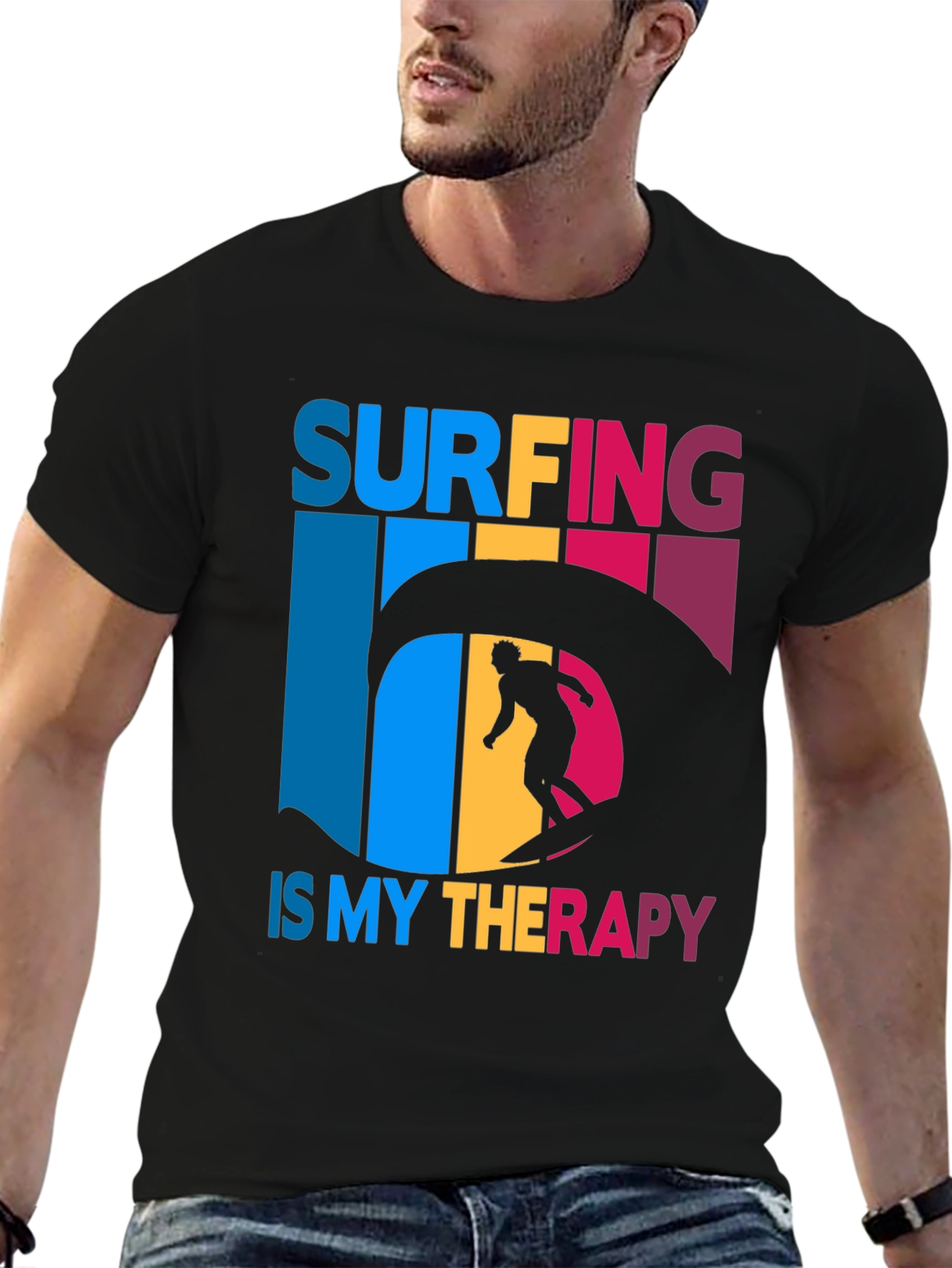 Surfing is My Therapy Graphic Tee