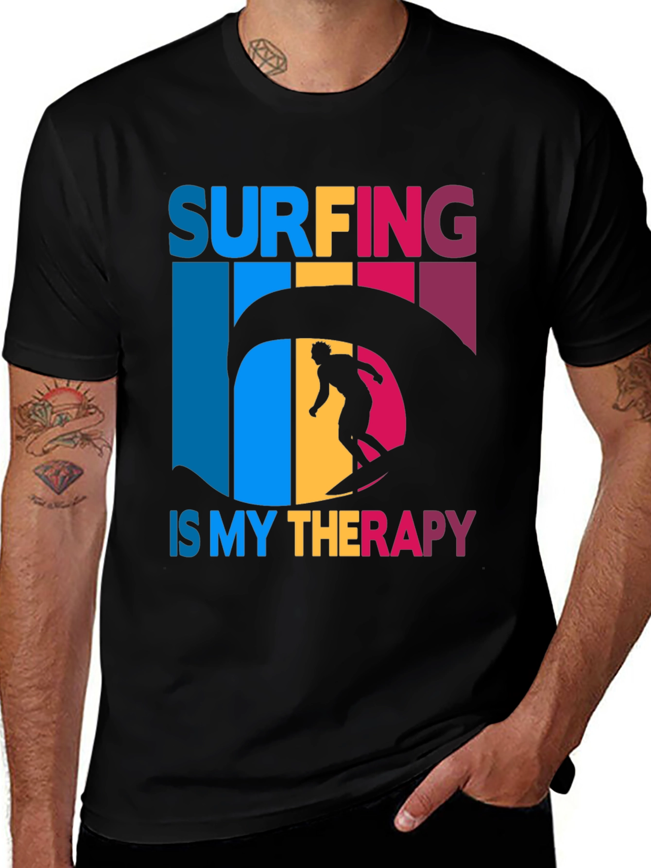 Surfing is My Therapy Graphic Tee