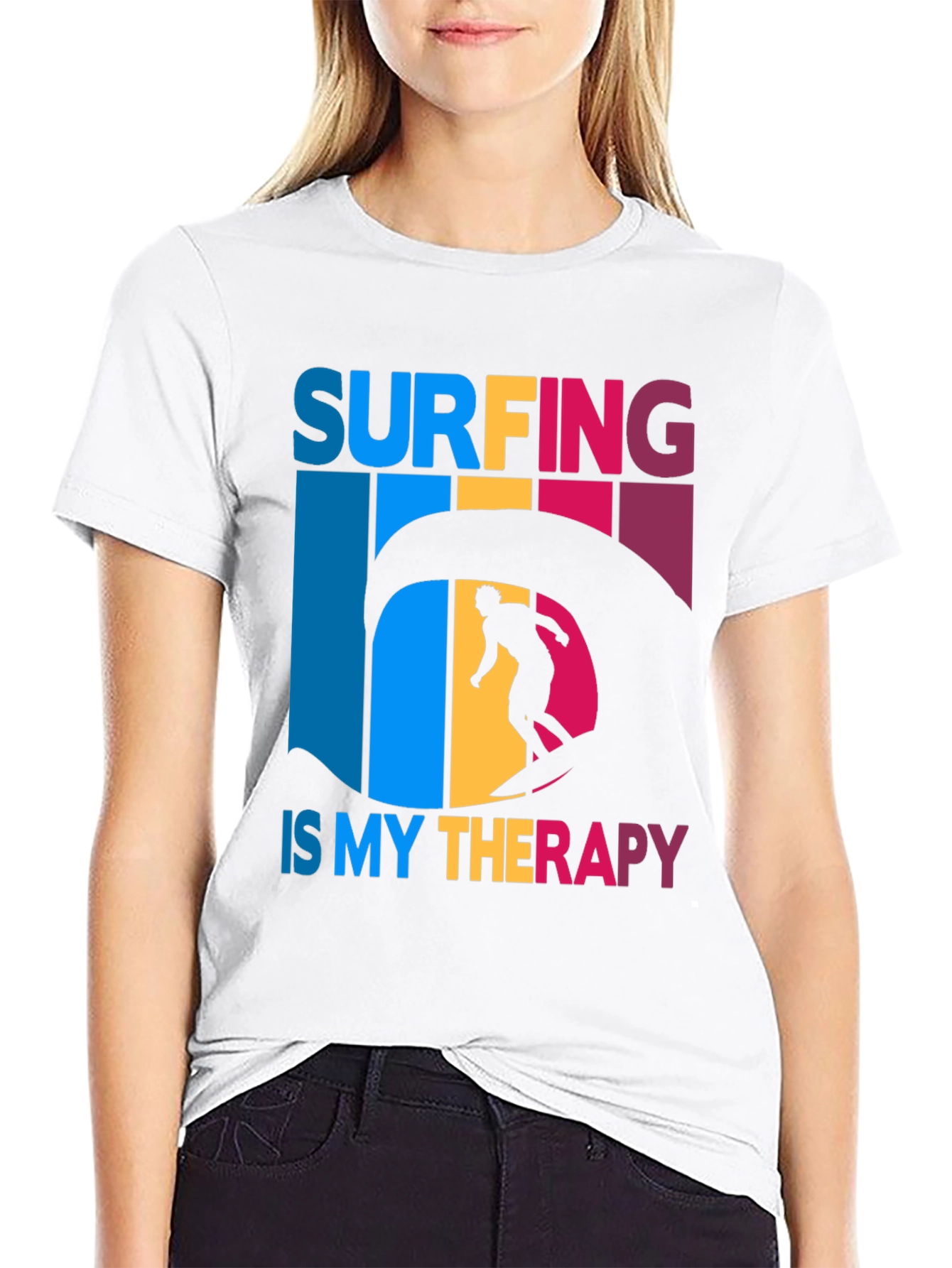 Surfing is My Therapy Graphic Tee