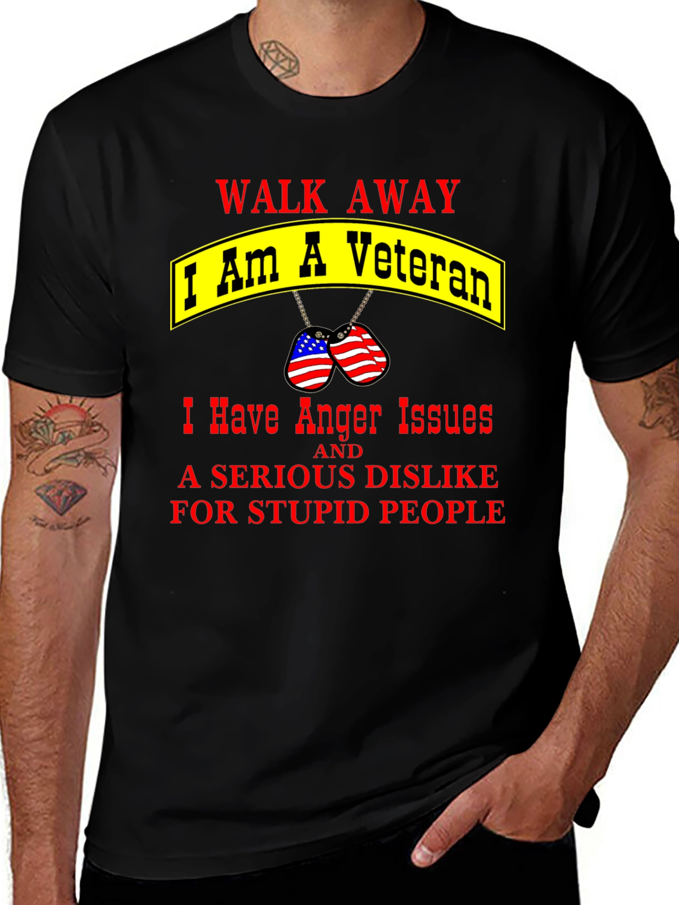 Walk Away Veteran Graphic T-Shirt