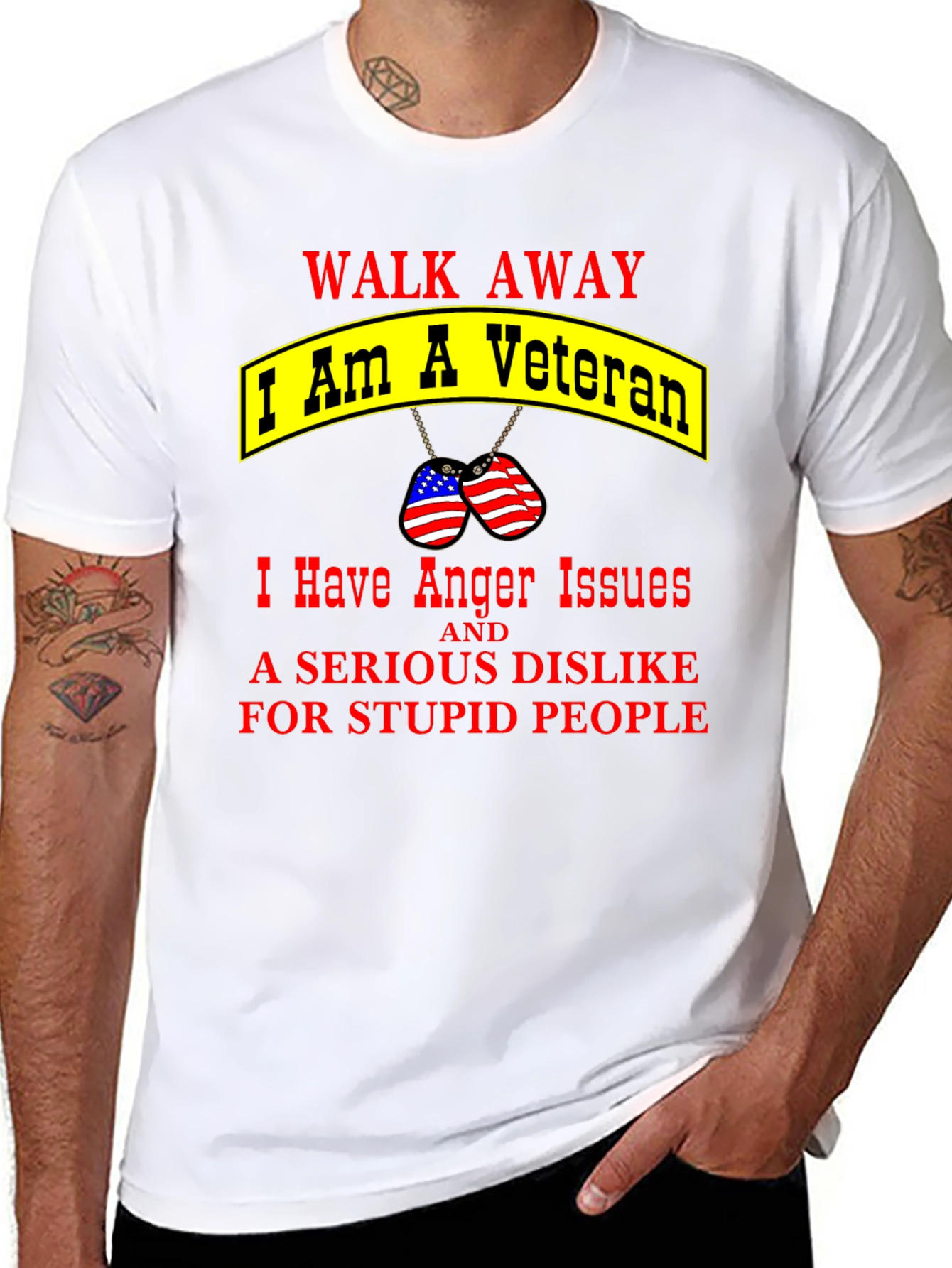 Walk Away Veteran Graphic T-Shirt