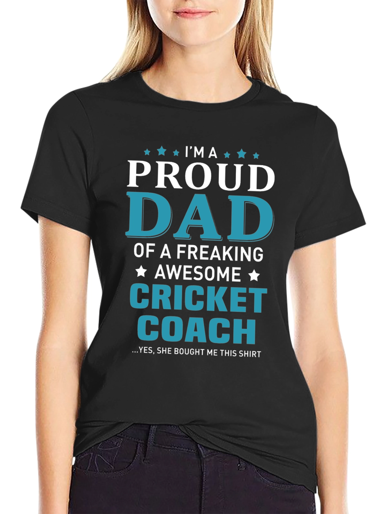 Proud Cricket Dad T-Shirt - Awesome Coach Apparel