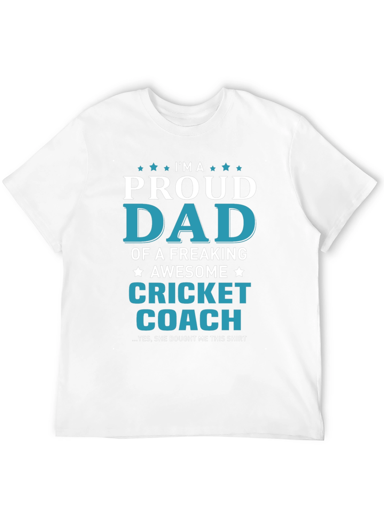 Proud Cricket Dad T-Shirt - Awesome Coach Apparel