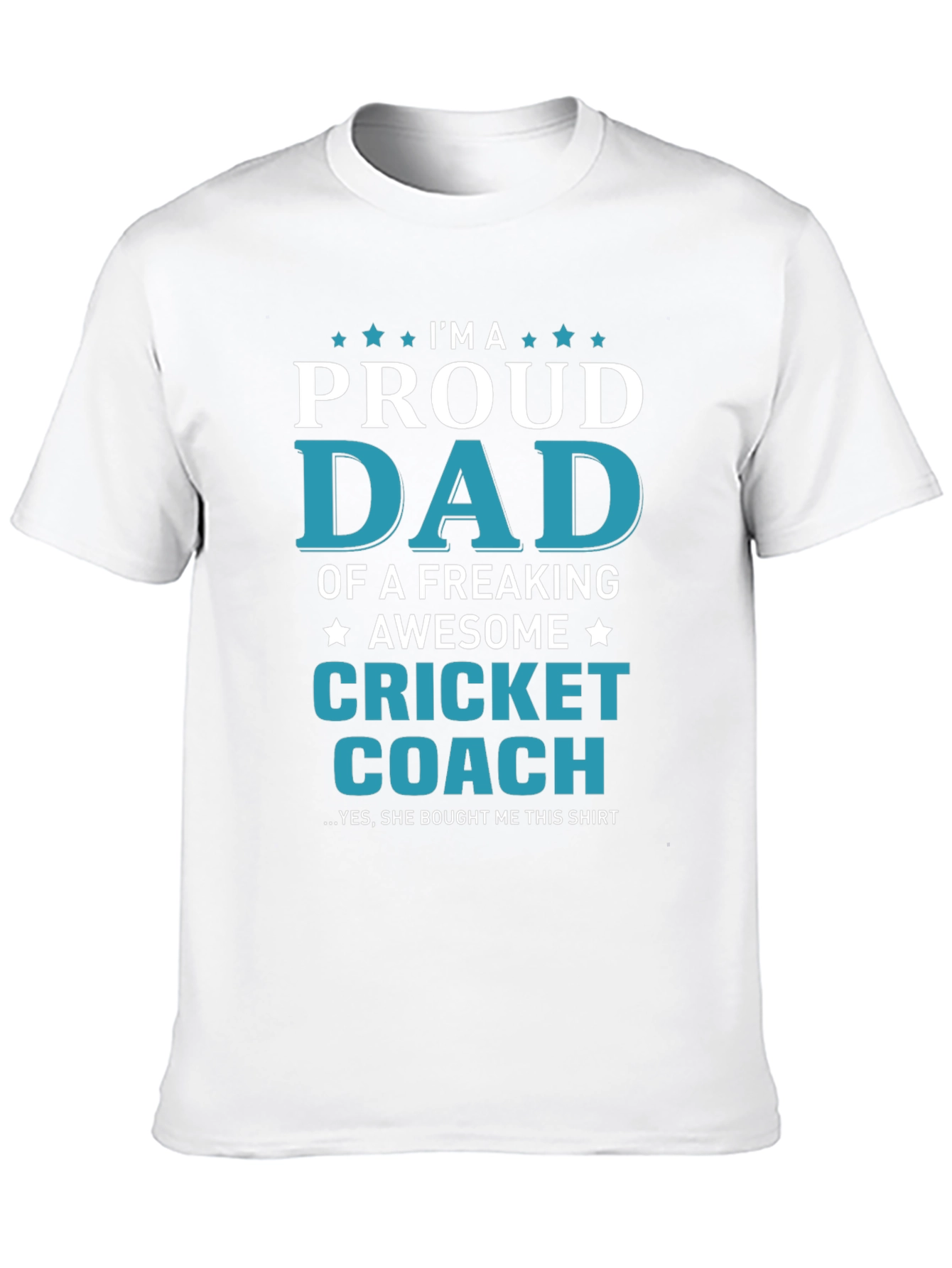 Proud Cricket Dad T-Shirt - Awesome Coach Apparel