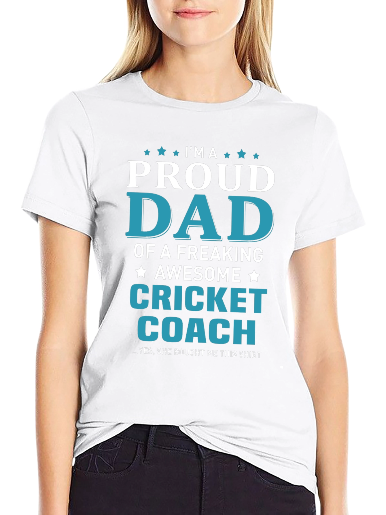 Proud Cricket Dad T-Shirt - Awesome Coach Apparel