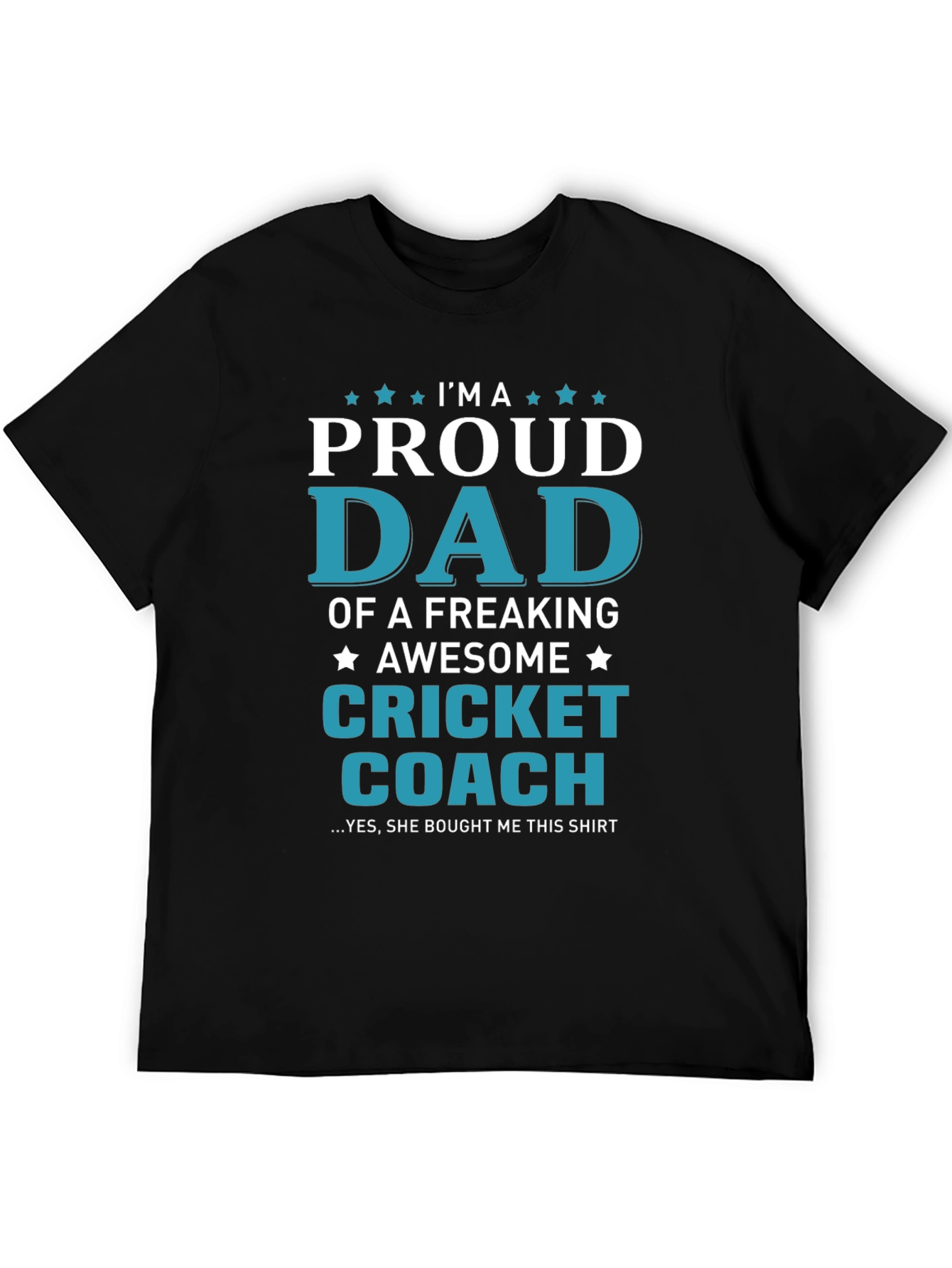 Proud Cricket Dad T-Shirt - Awesome Coach Apparel