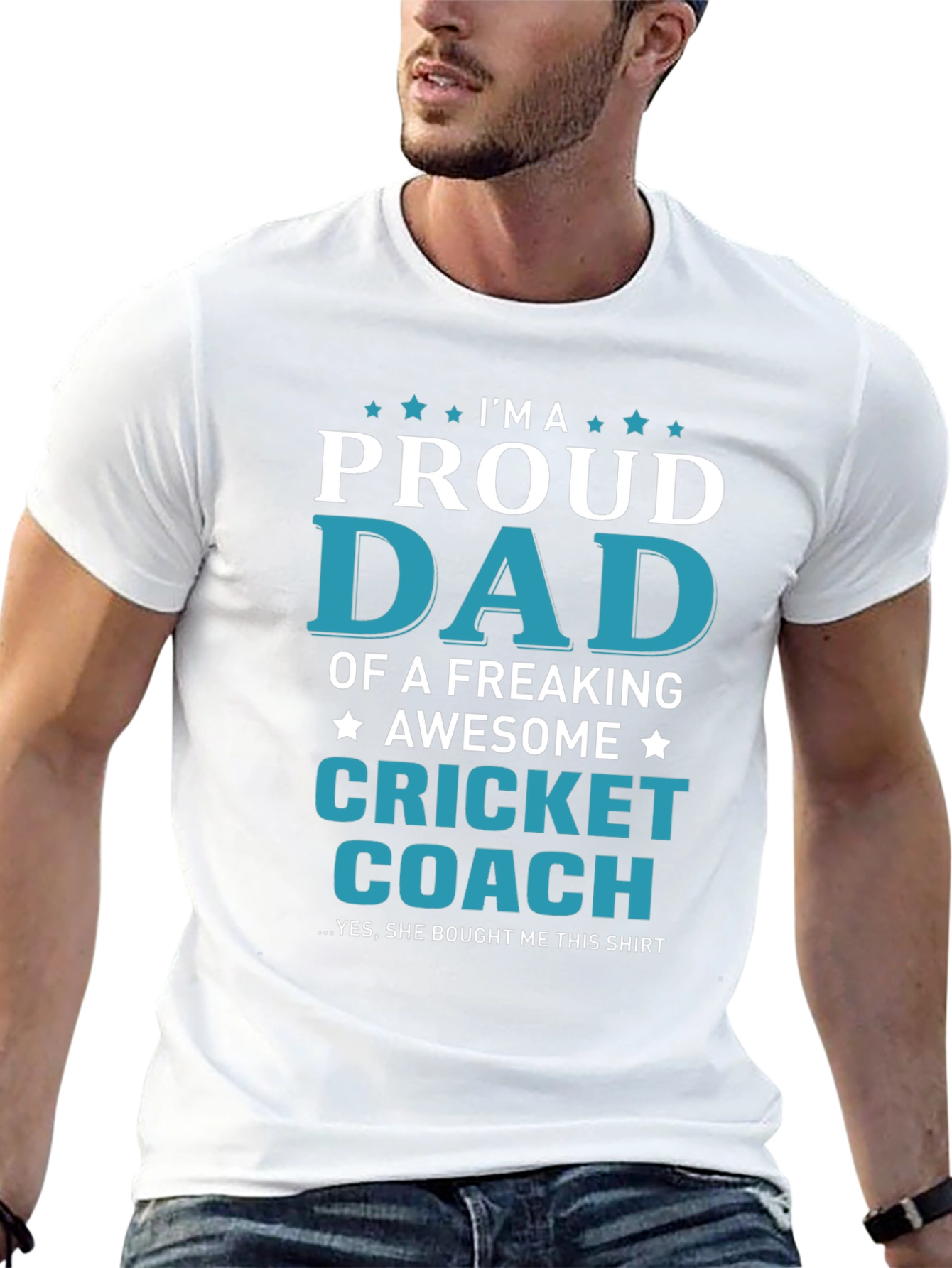 Proud Cricket Dad T-Shirt - Awesome Coach Apparel