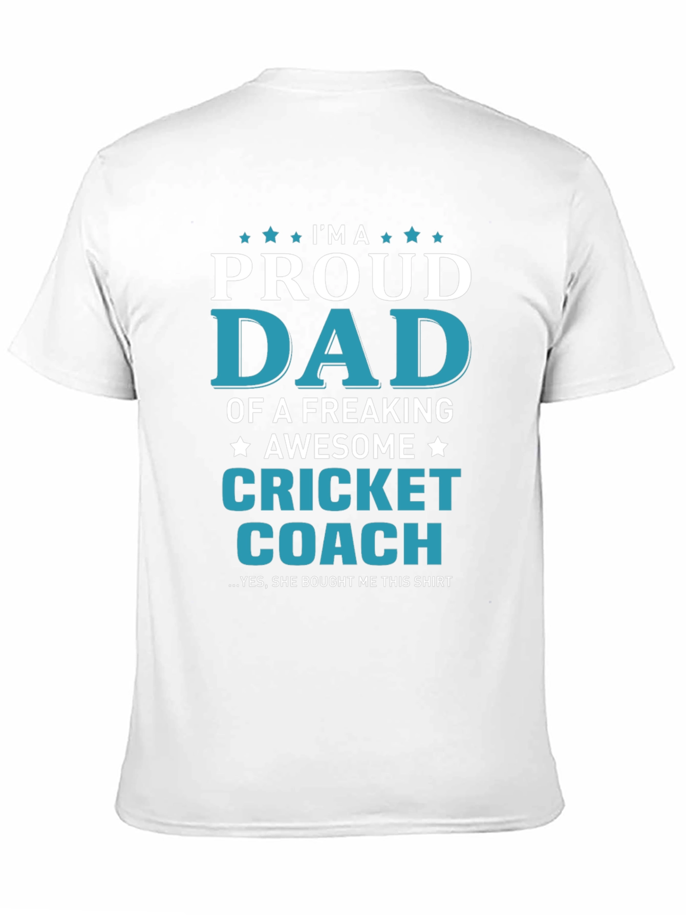 Proud Cricket Dad T-Shirt - Awesome Coach Apparel