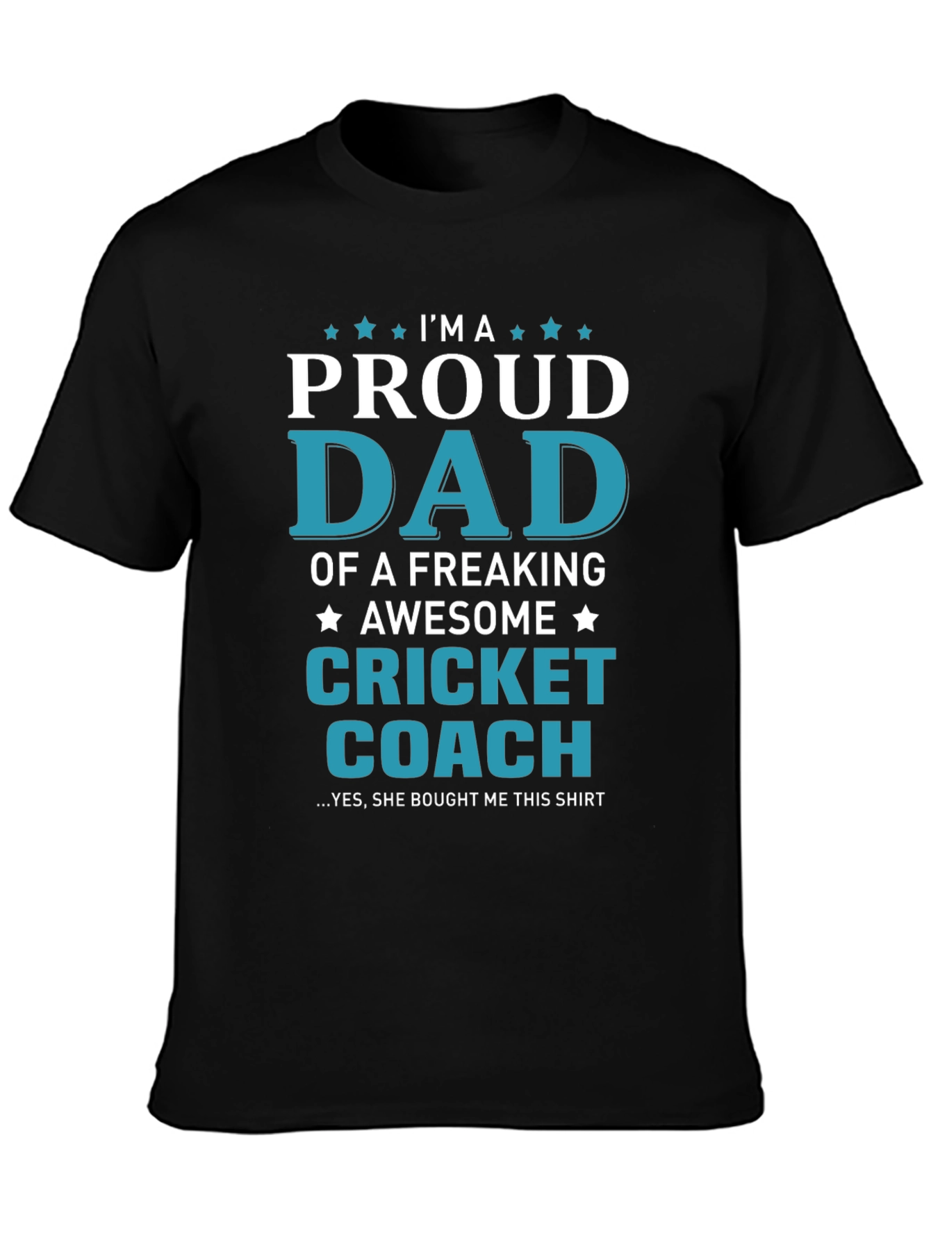 Proud Cricket Dad T-Shirt - Awesome Coach Apparel