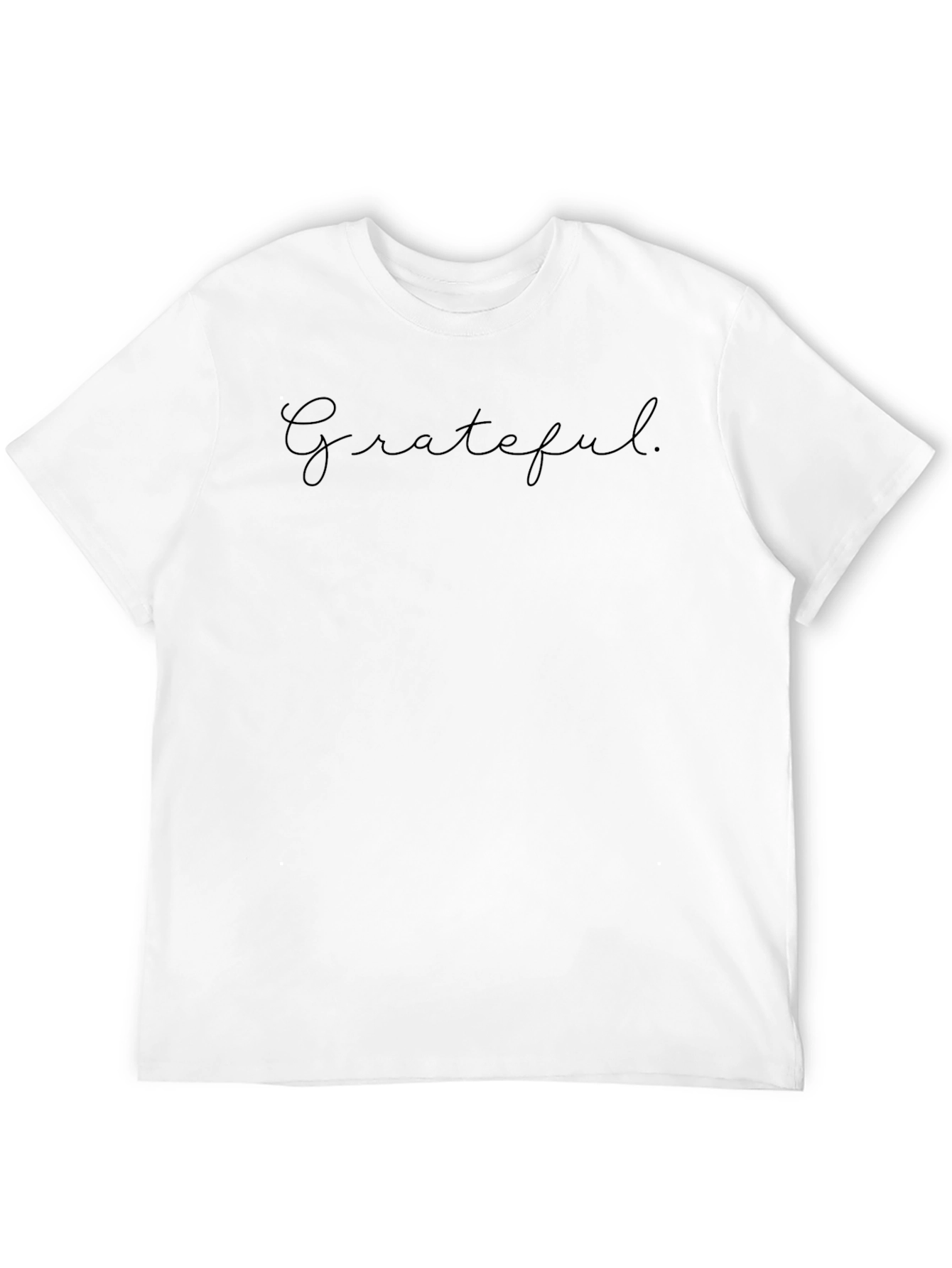 Grateful Script Black Crew Neck T-Shirt