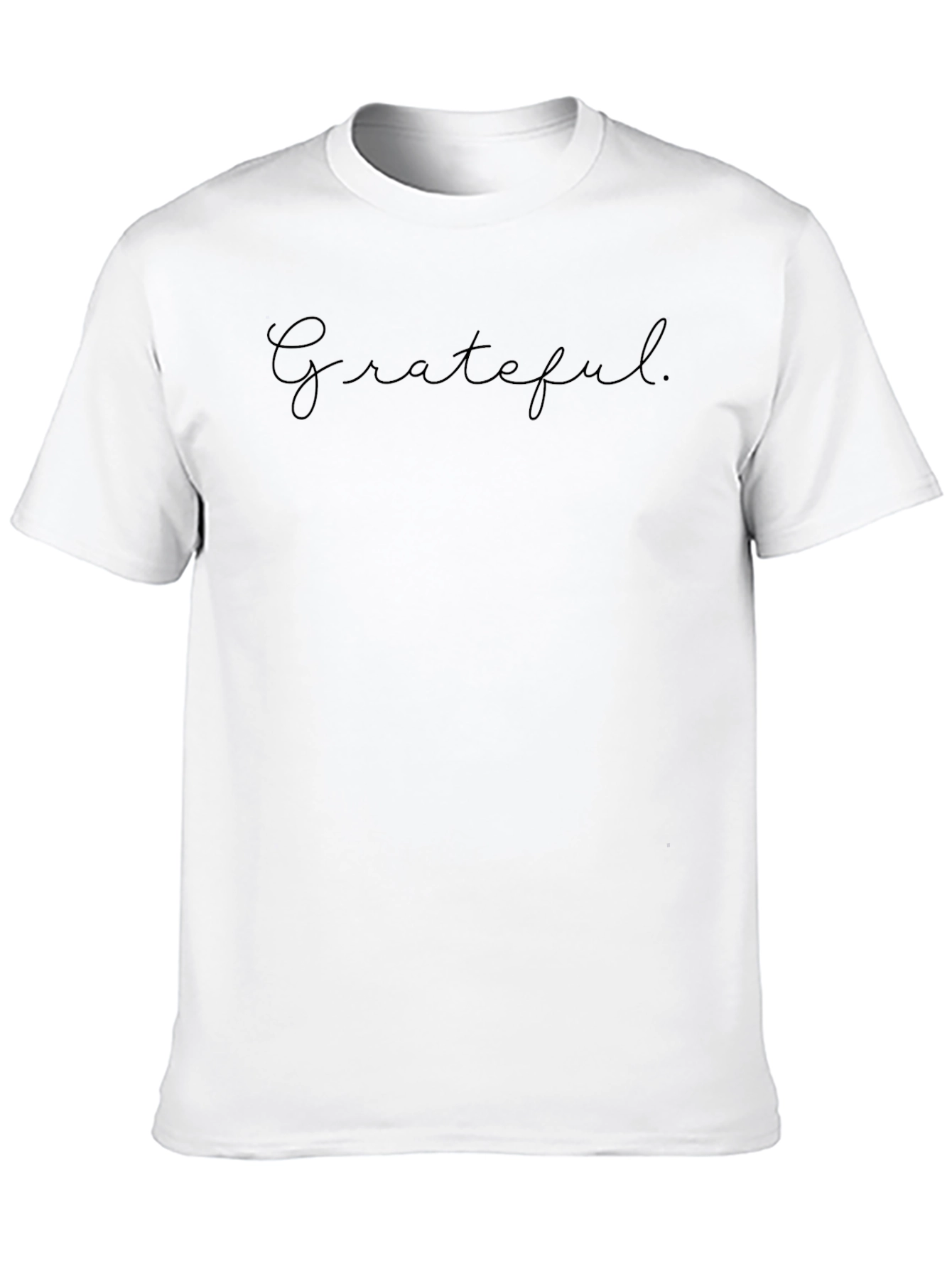 Grateful Script Black Crew Neck T-Shirt