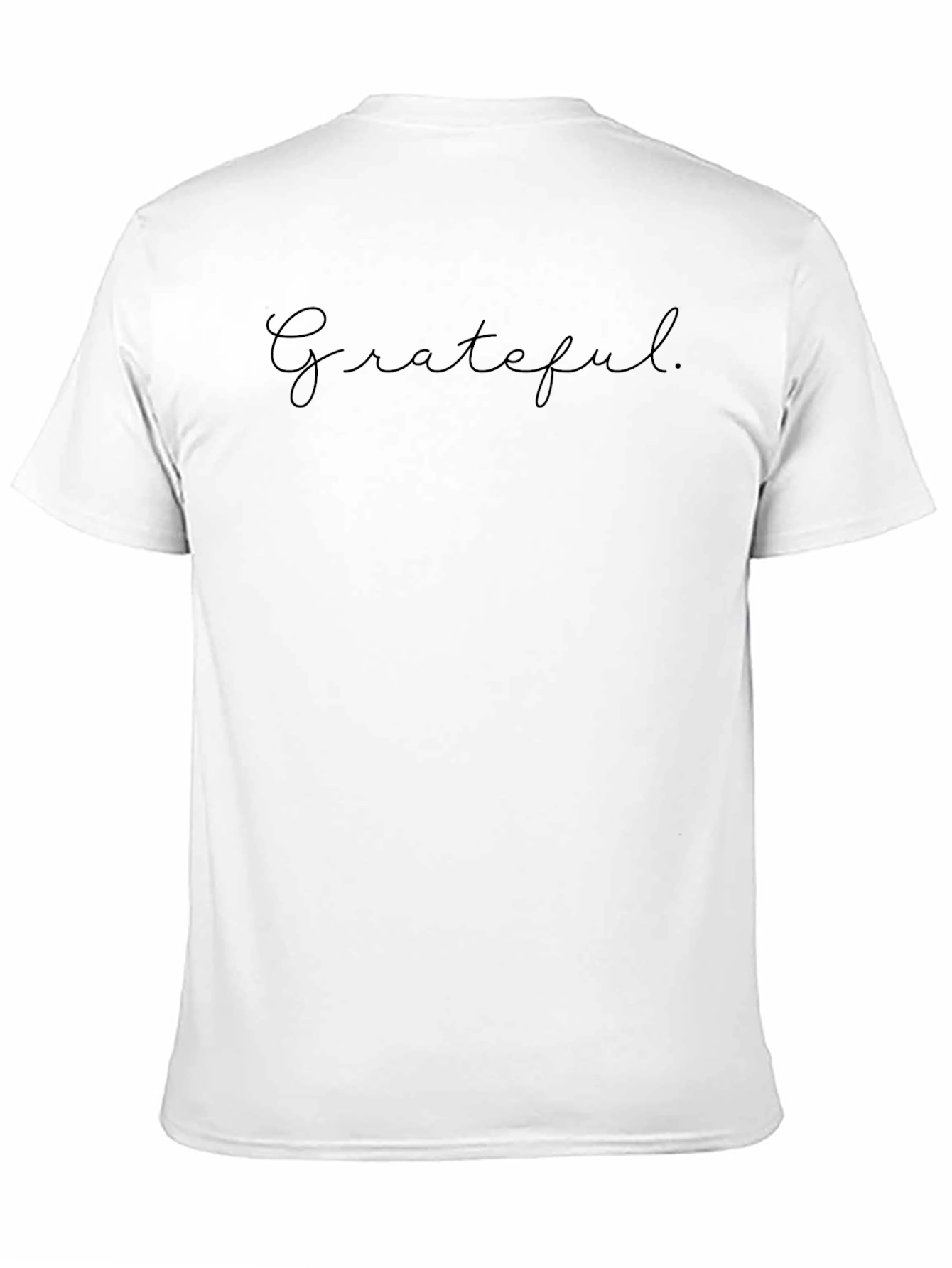 Grateful Script Black Crew Neck T-Shirt