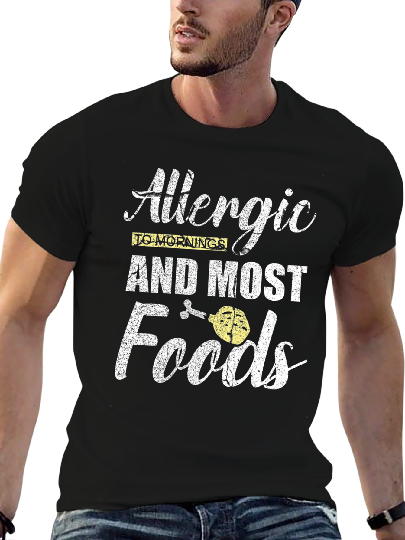 Allergic to Mornings and Most Foods T-Shirt