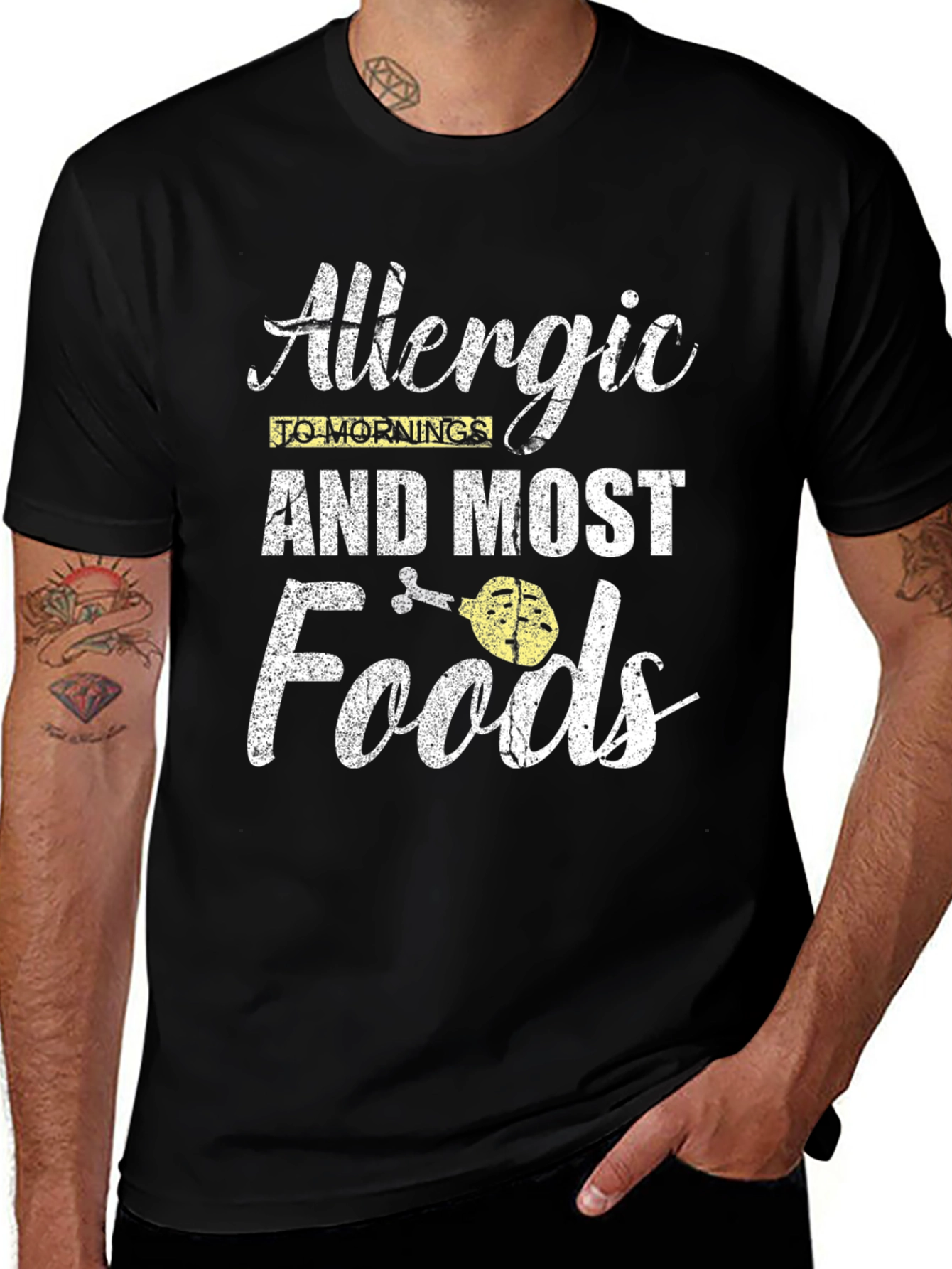 Allergic to Mornings and Most Foods T-Shirt