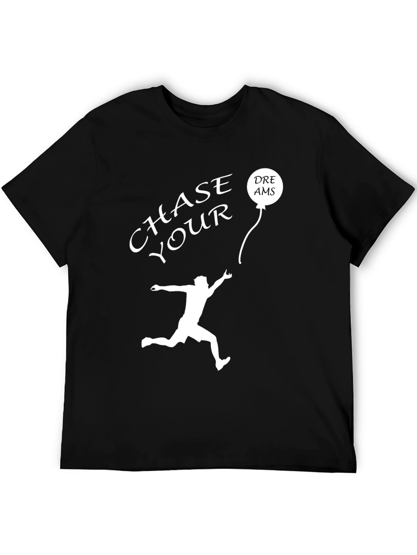 Chase Your Dreams Graphic Tee - Inspiring Black T-Shirt