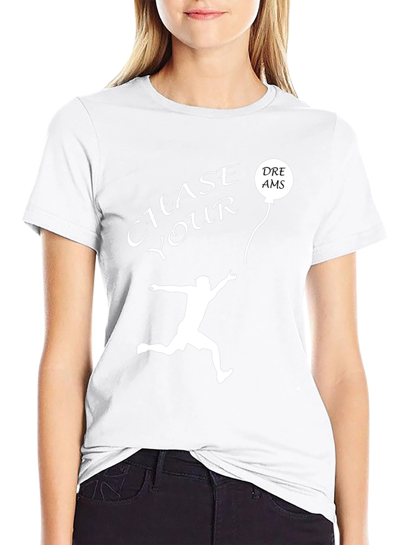 Chase Your Dreams Graphic Tee - Inspiring Black T-Shirt