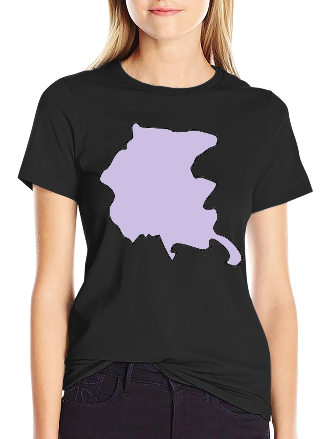 Abstract Shape Graphic Tee - Black