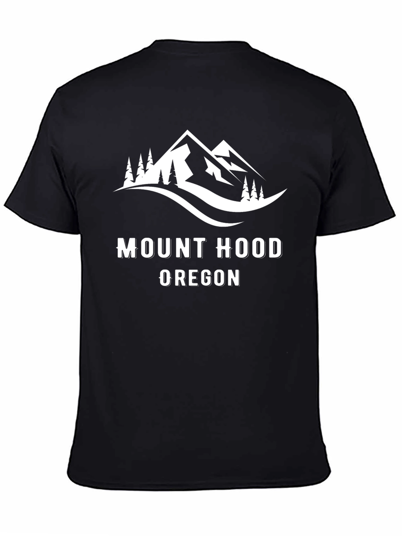Mount Hood Oregon Graphic Tee - Black