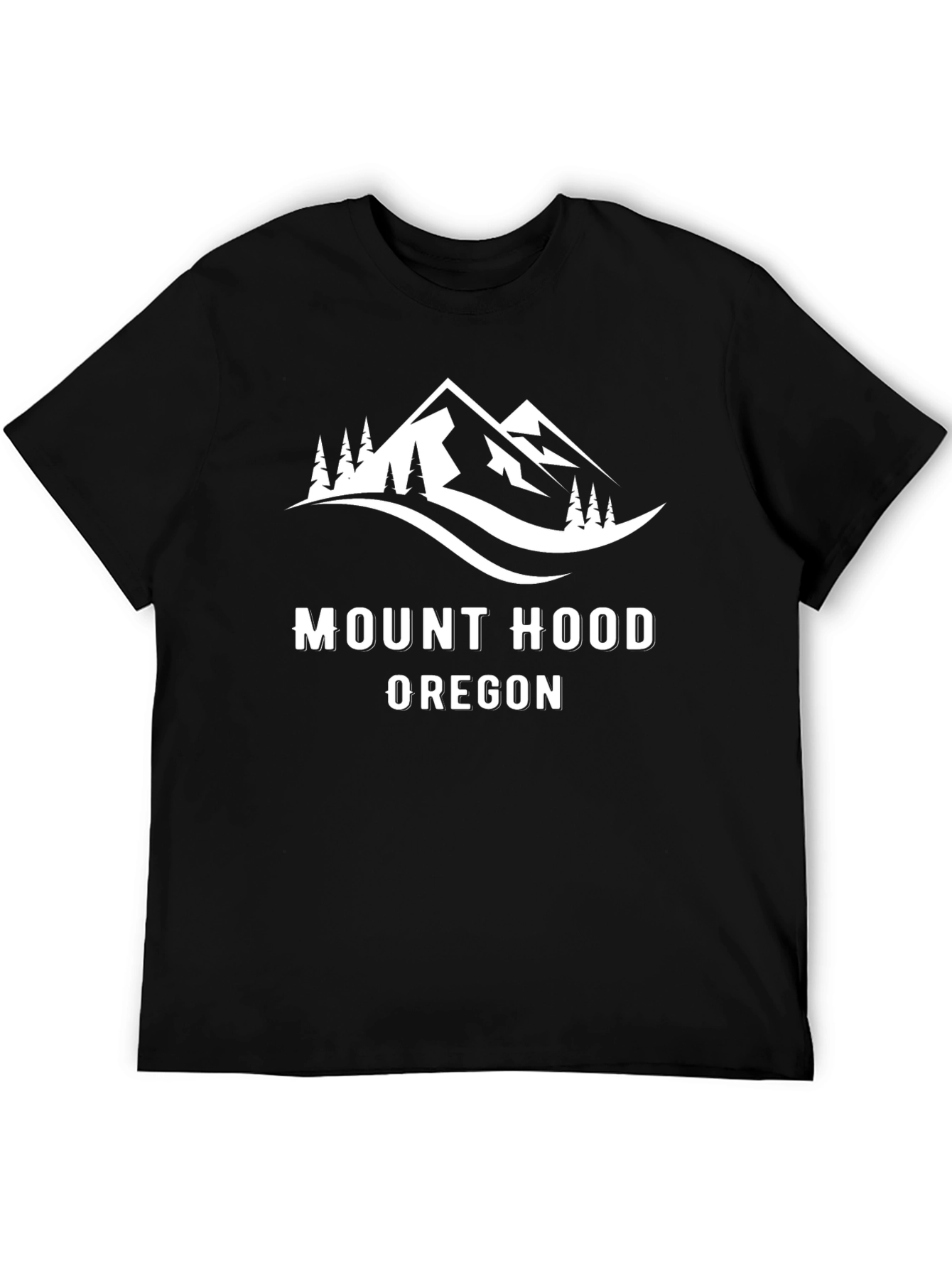 Mount Hood Oregon Graphic Tee - Black