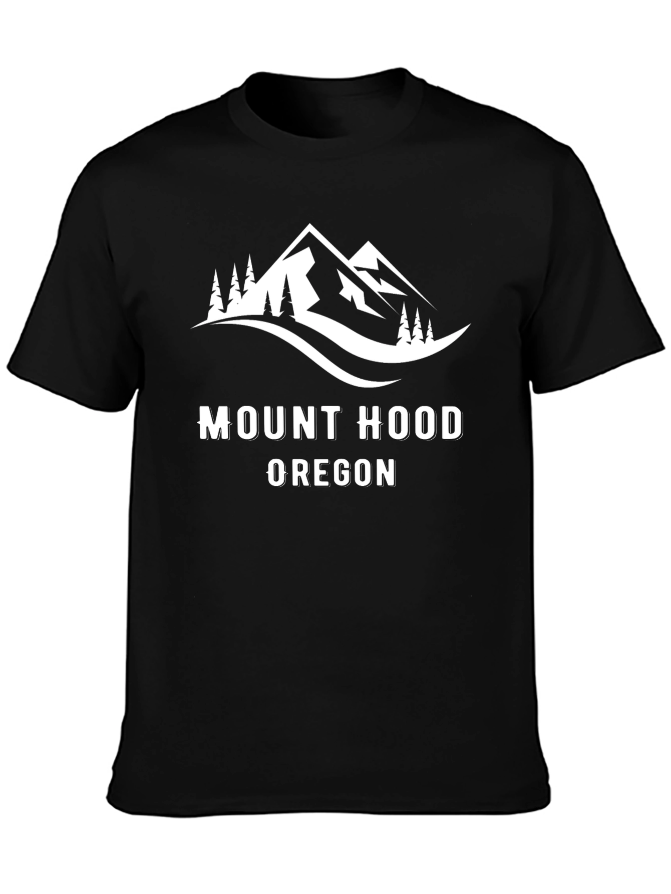 Mount Hood Oregon Graphic Tee - Black