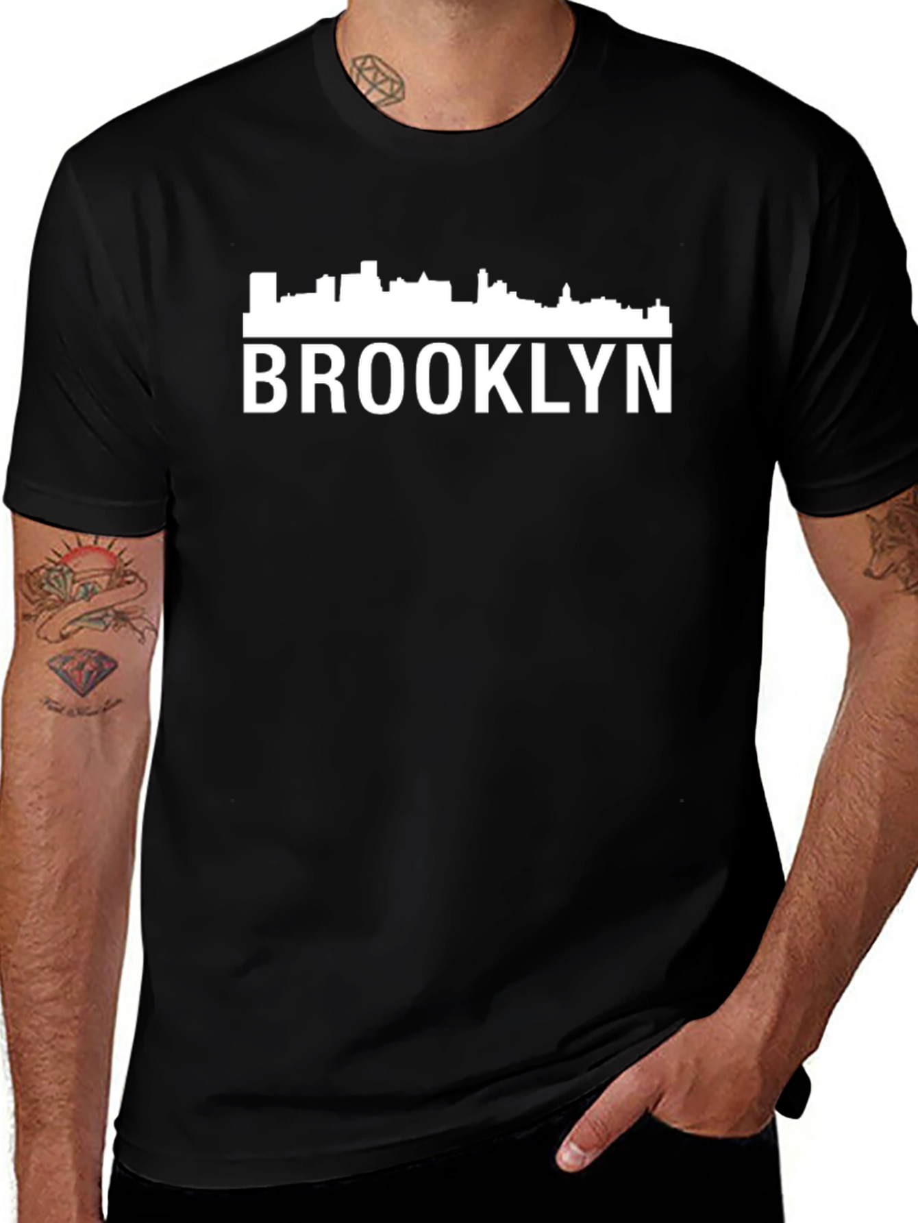 Brooklyn Skyline Graphic Tee - Black
