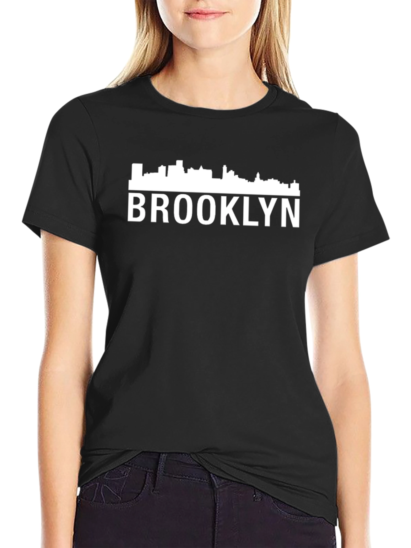 Brooklyn Skyline Graphic Tee - Black
