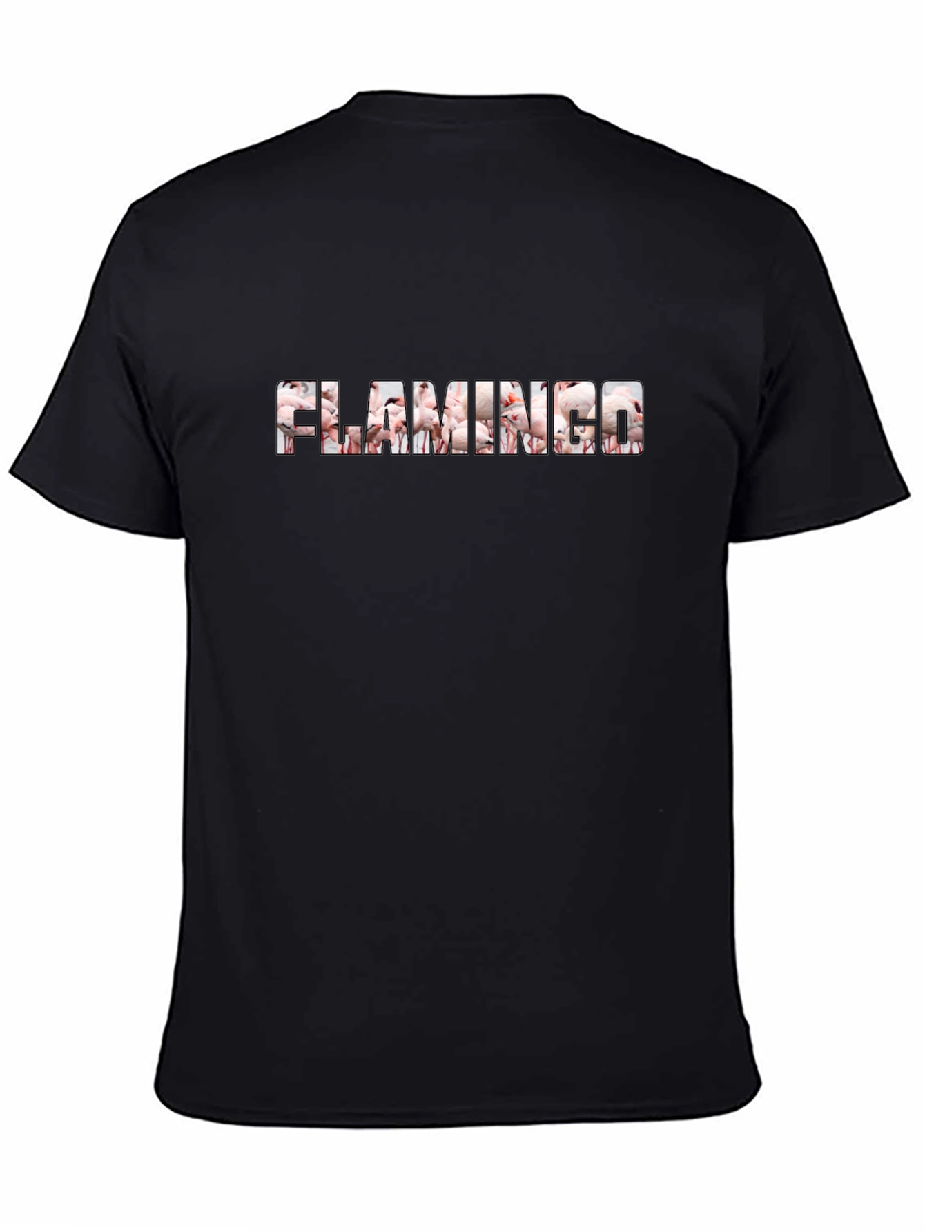 Flamingo Graphic Tee - Black Unisex T-Shirt