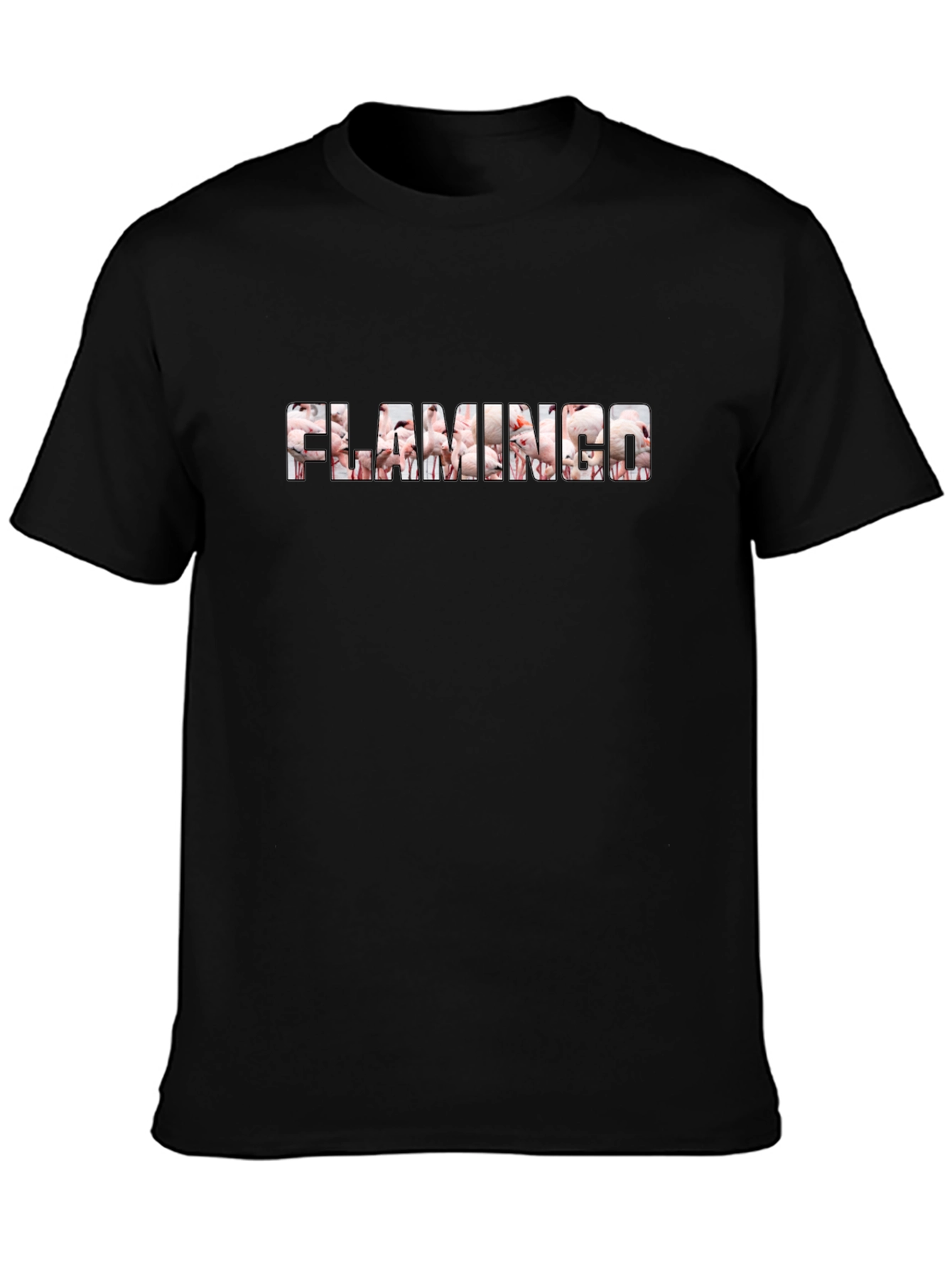 Flamingo Graphic Tee - Black Unisex T-Shirt