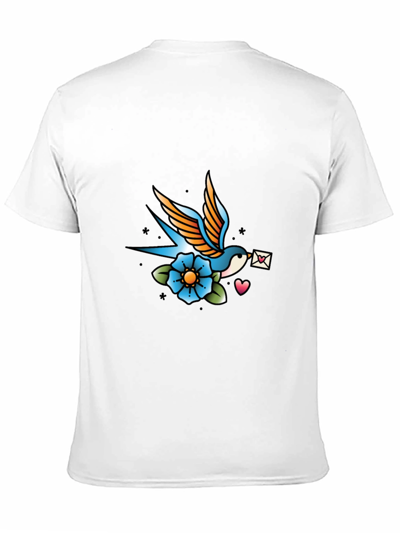 Retro Swallow Tattoo Graphic T-Shirt