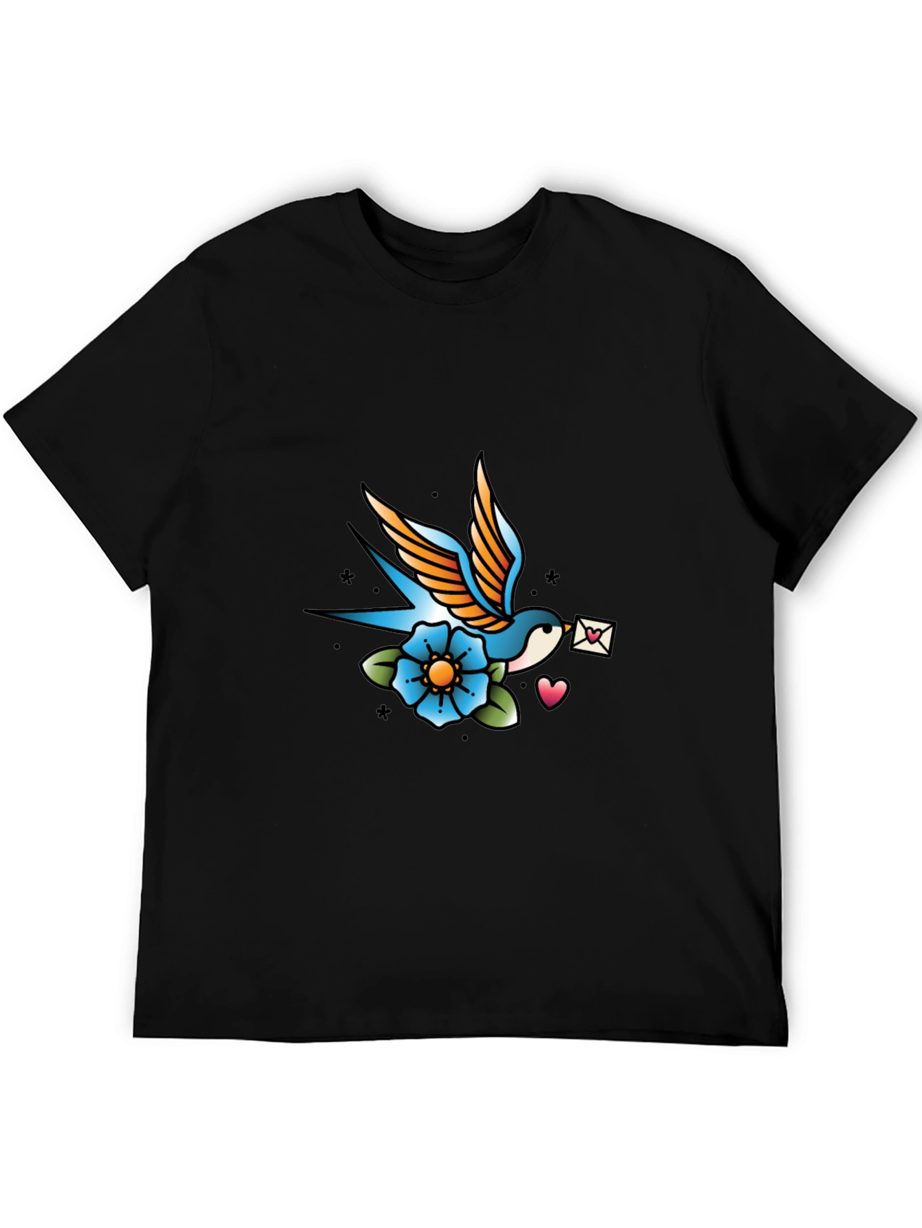 Retro Swallow Tattoo Graphic T-Shirt