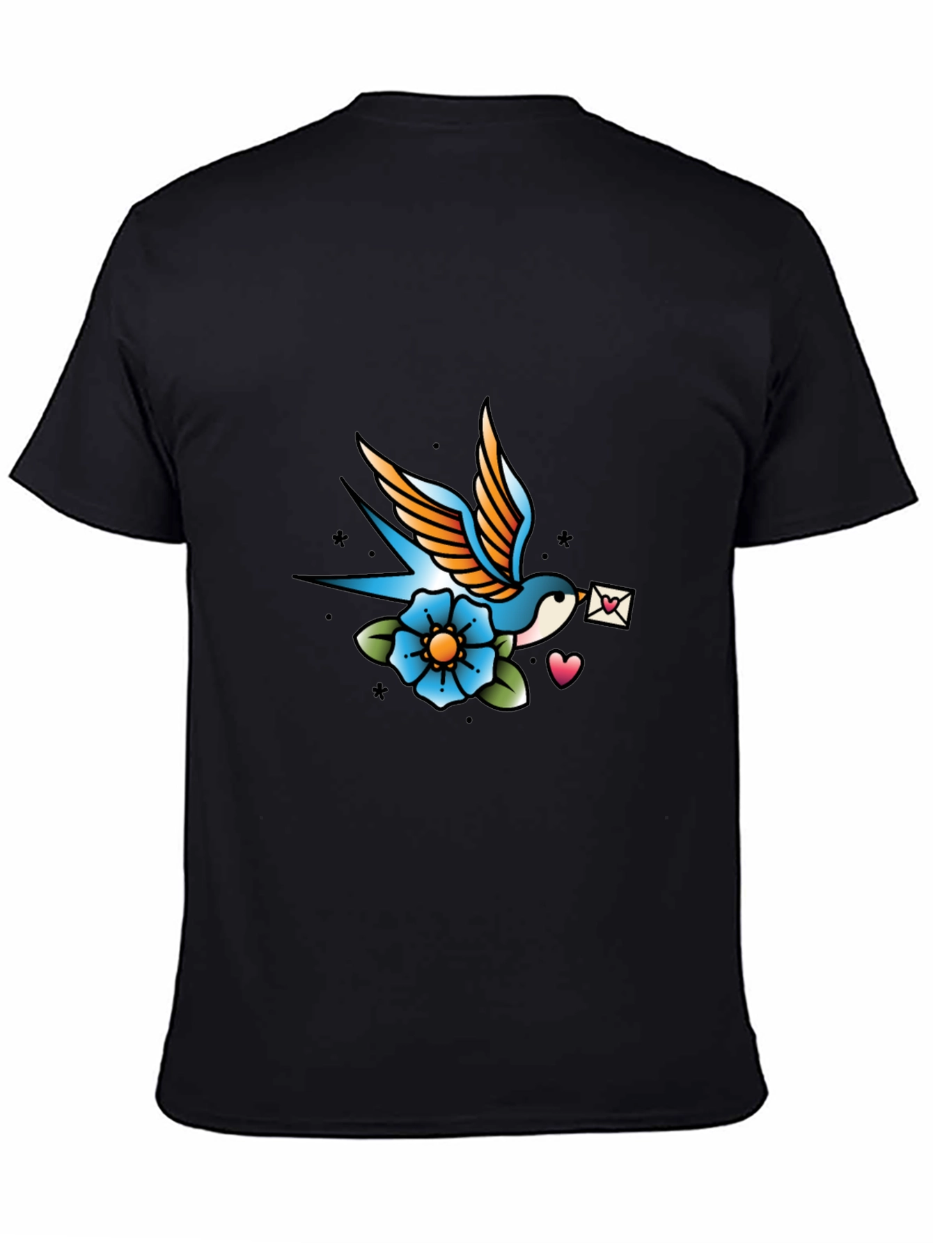 Retro Swallow Tattoo Graphic T-Shirt