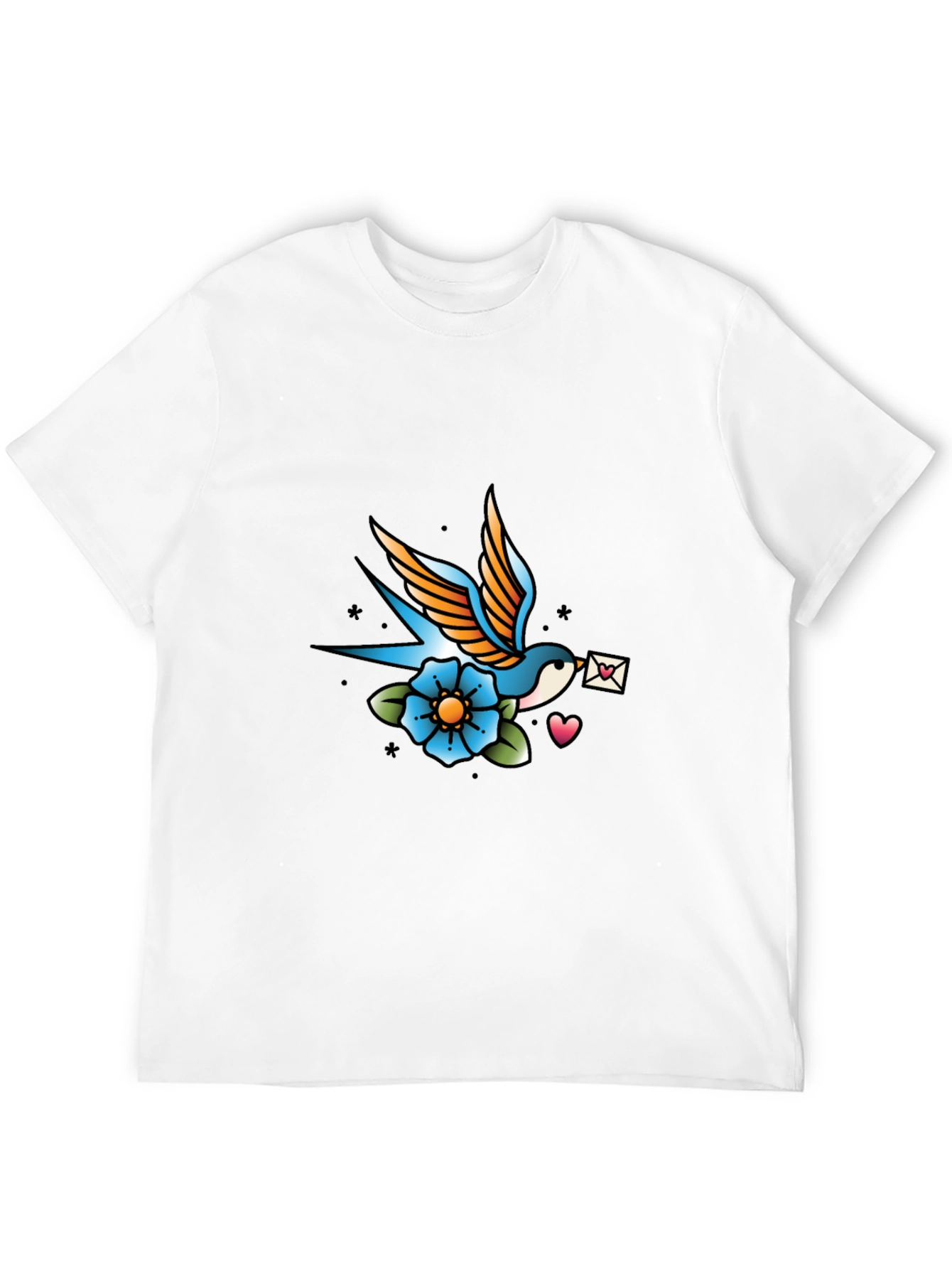 Retro Swallow Tattoo Graphic T-Shirt