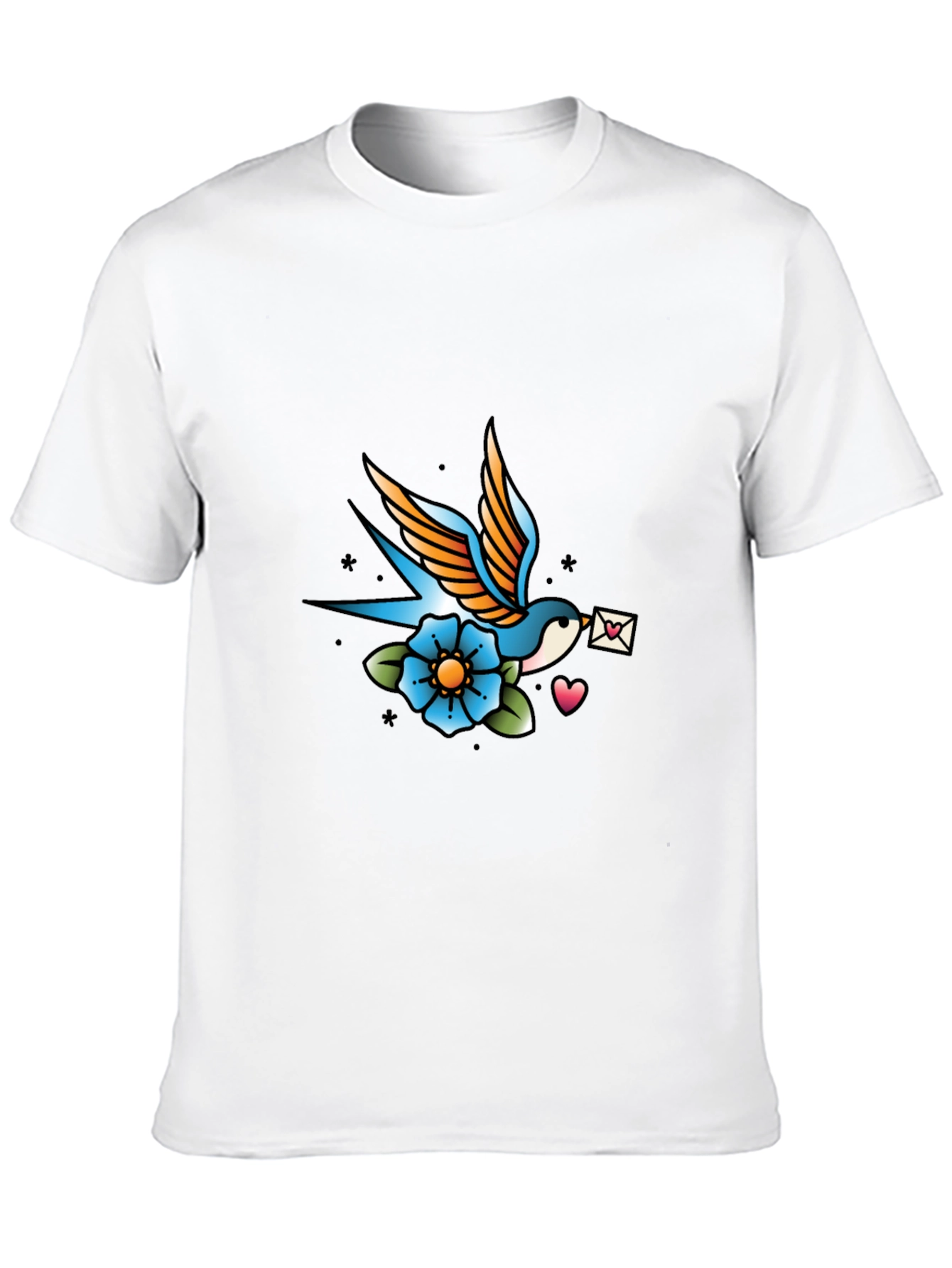 Retro Swallow Tattoo Graphic T-Shirt