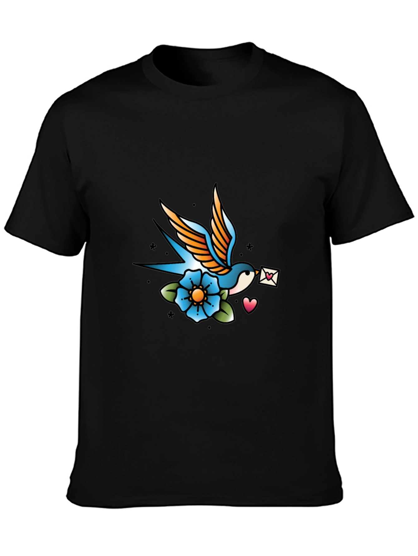Retro Swallow Tattoo Graphic T-Shirt