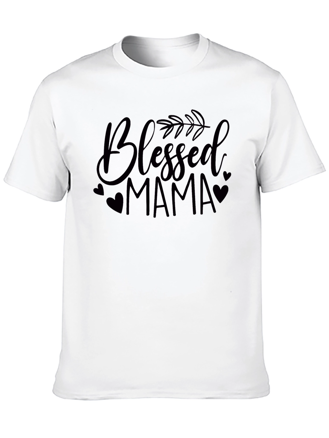 Blessed Mama Graphic Tee - Black Casual Shirt