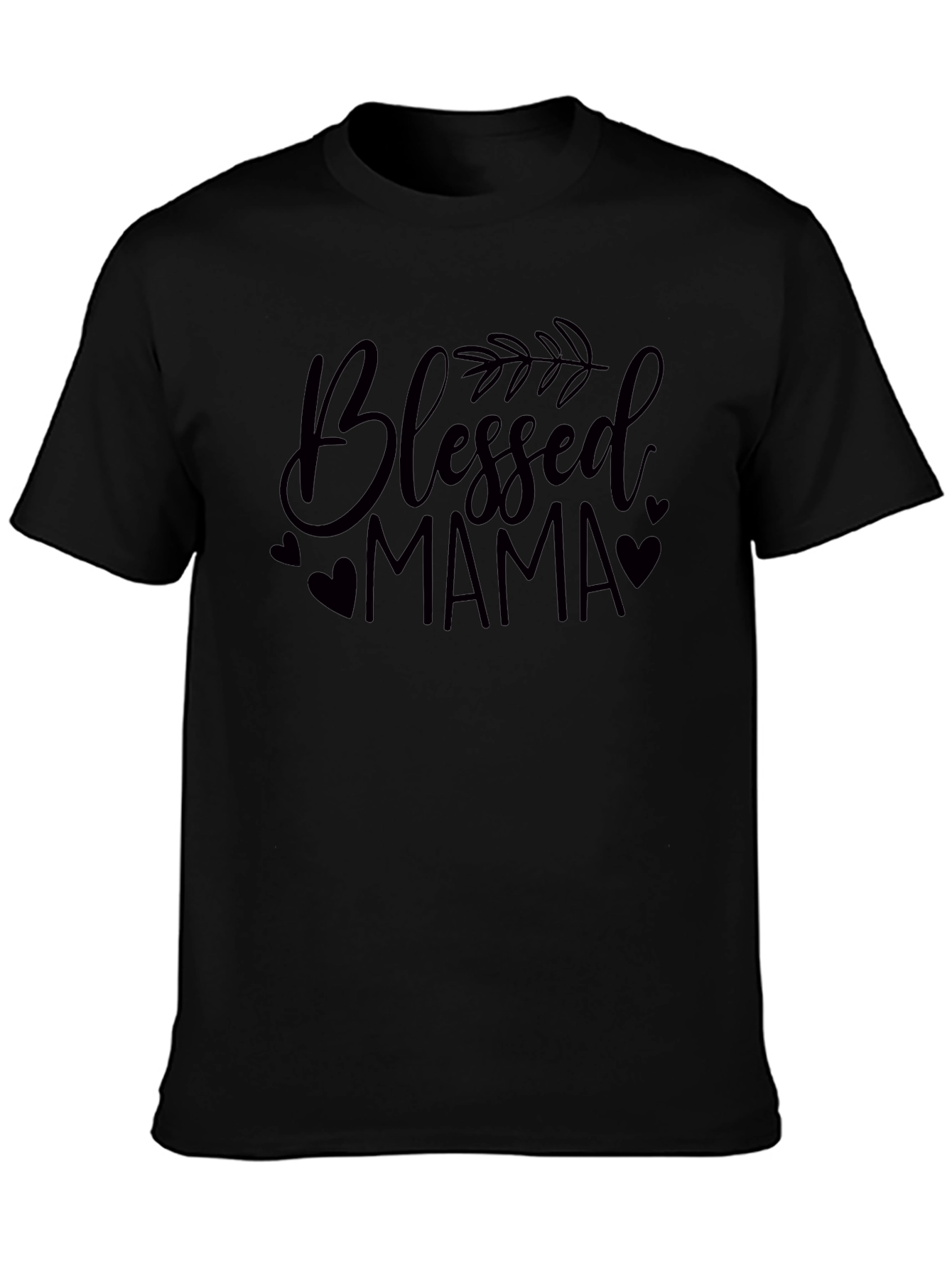 Blessed Mama Graphic Tee - Black Casual Shirt