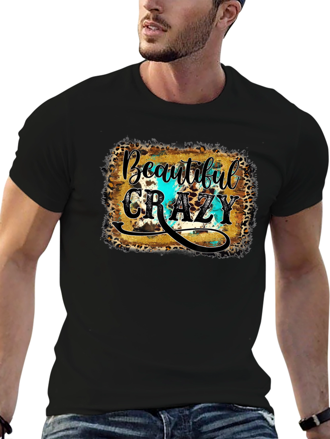 Beautiful Crazy Graphic Tee - Unisex Black T-Shirt