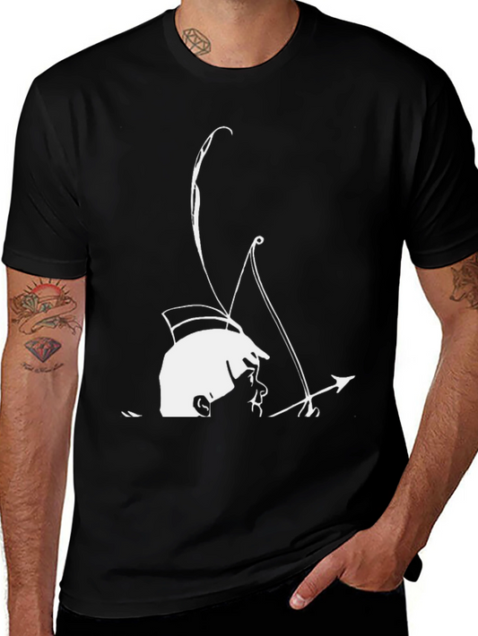 Archer Graphic Tee - Black Cotton T-Shirt