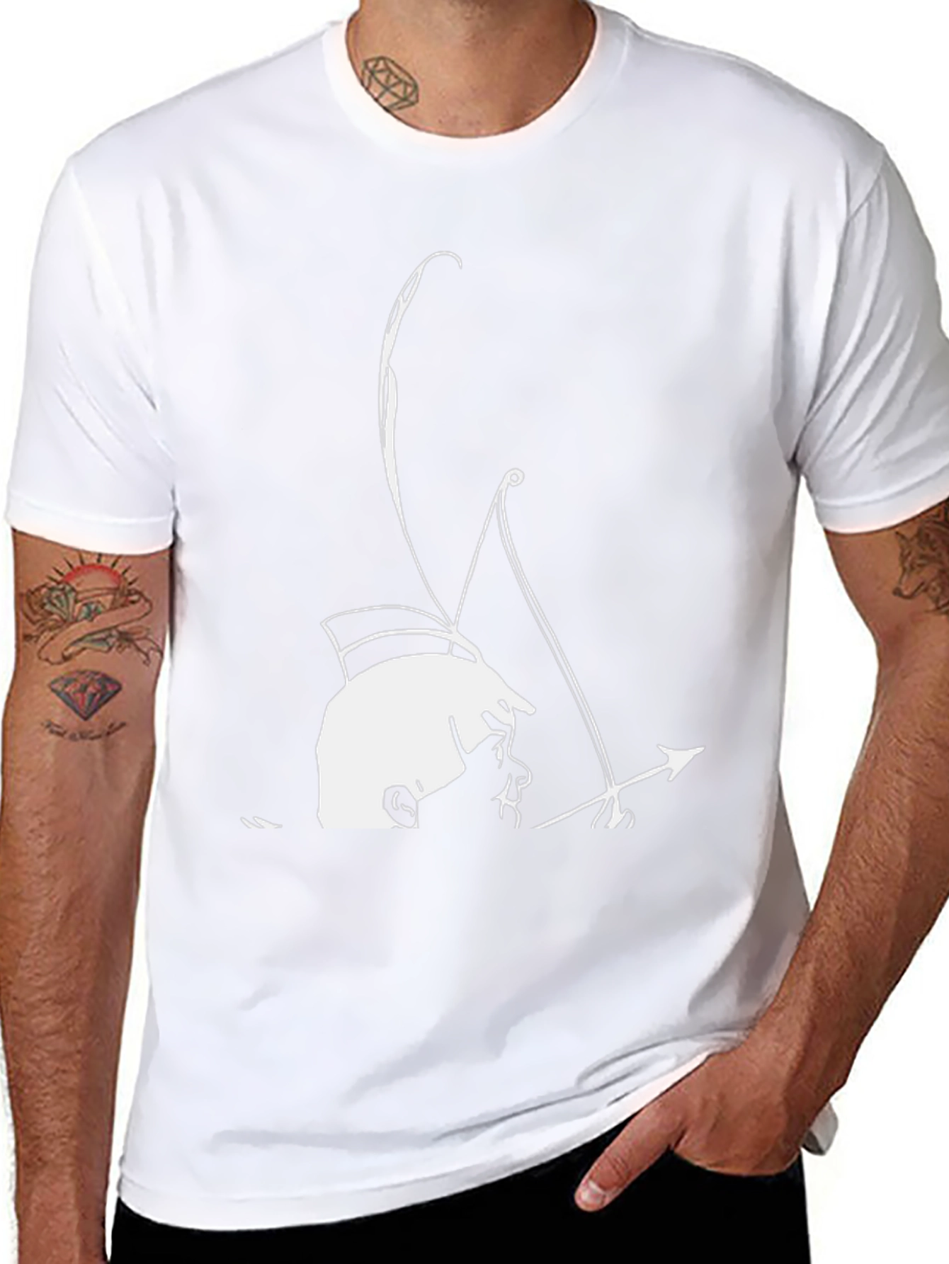 Archer Graphic Tee - Black Cotton T-Shirt
