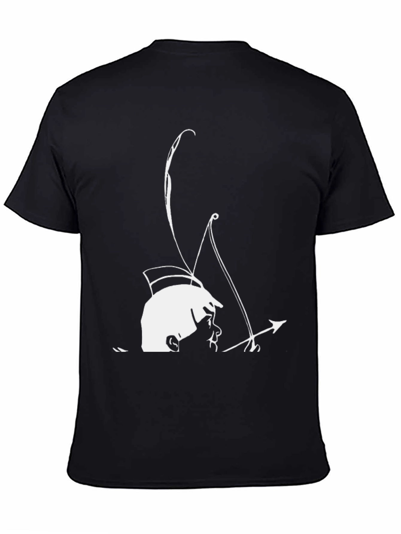 Archer Graphic Tee - Black Cotton T-Shirt