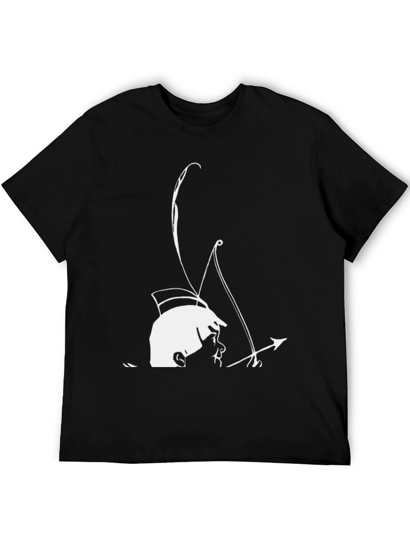 Archer Graphic Tee - Black Cotton T-Shirt