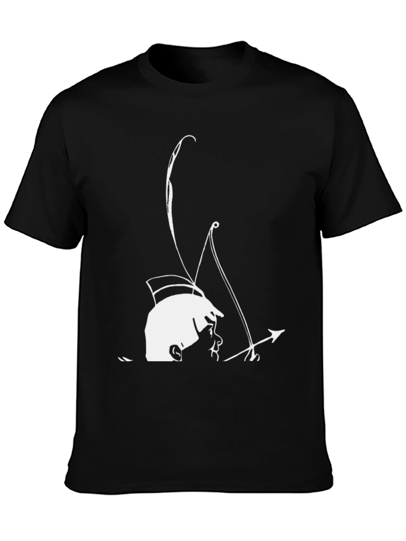 Archer Graphic Tee - Black Cotton T-Shirt