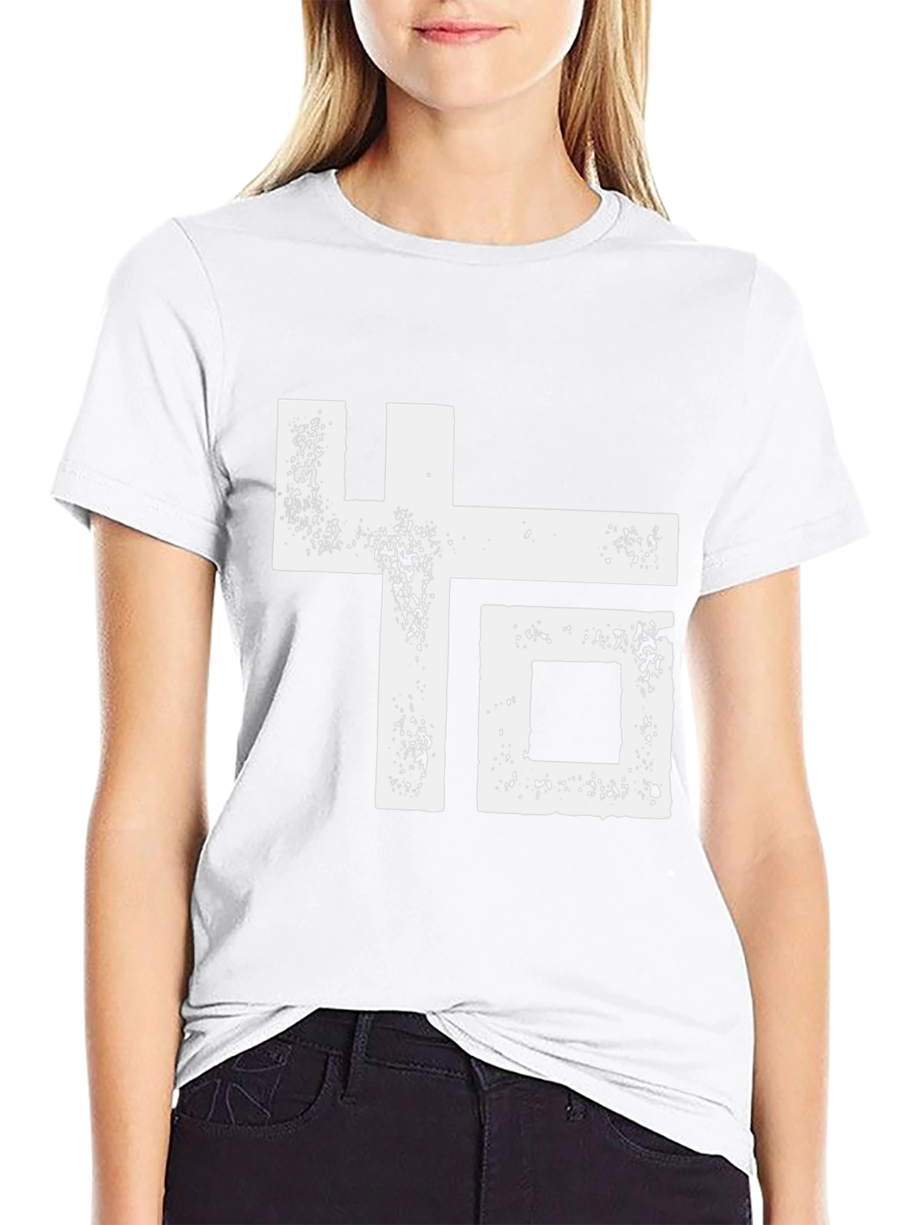 Abstract Graphic Print Black T-Shirt