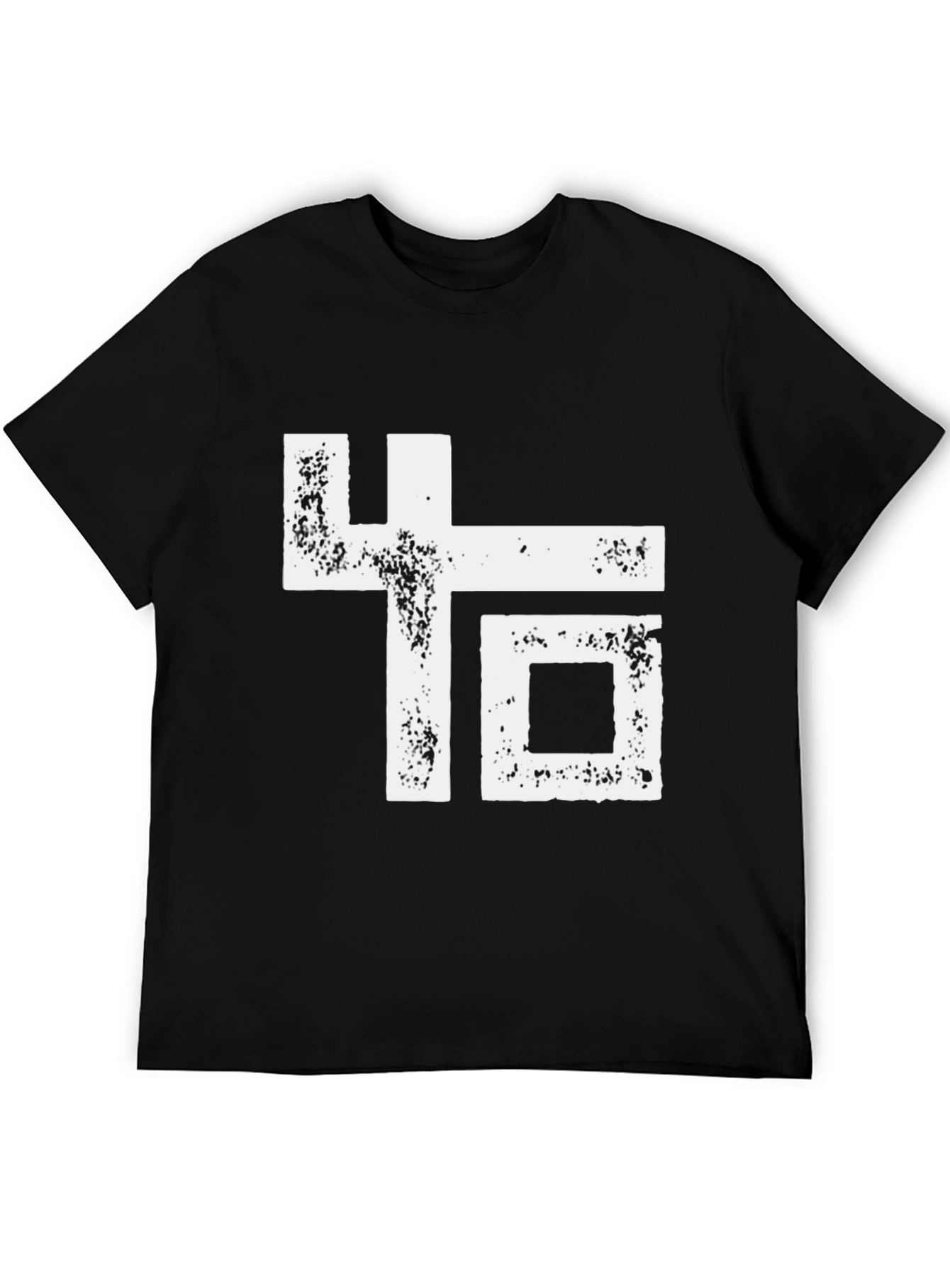 Abstract Graphic Print Black T-Shirt