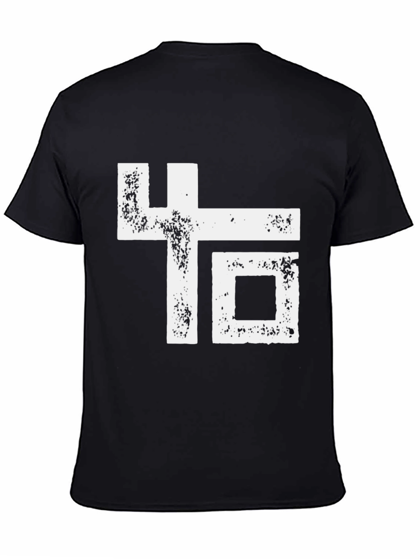 Abstract Graphic Print Black T-Shirt