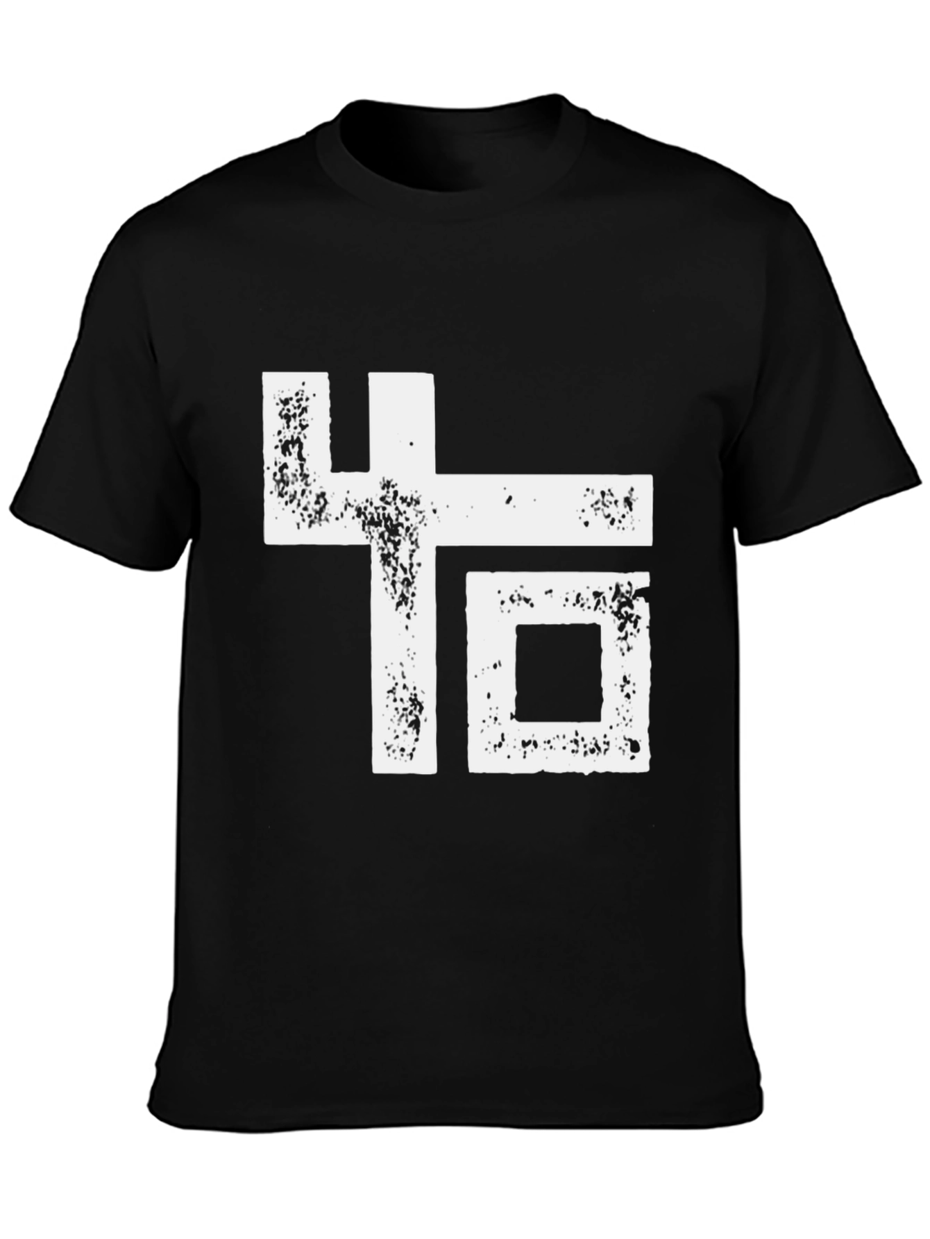 Abstract Graphic Print Black T-Shirt