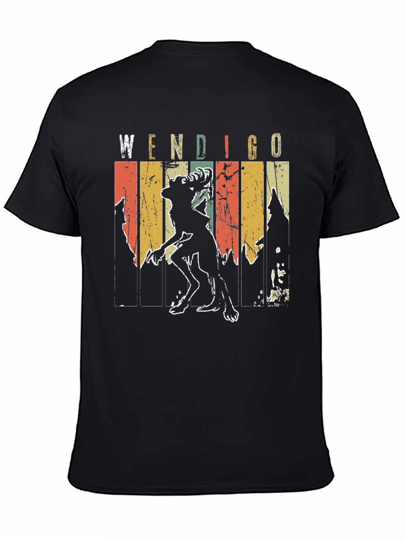 Wendigo Retro Graphic Tee - Black