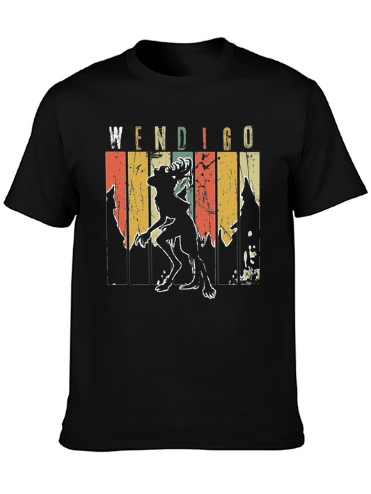 Wendigo Retro Graphic Tee - Black